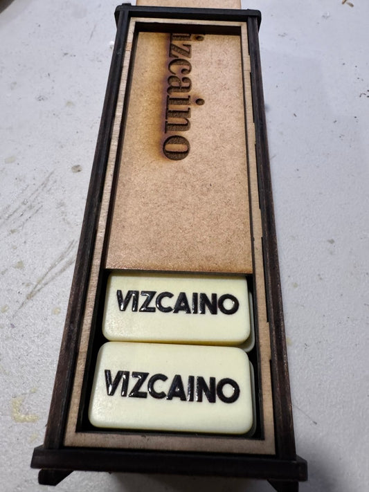 caja de dominos personalizada en madera - Felt Craft RD