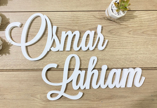 Nombre personalizado madera para habitación bebe