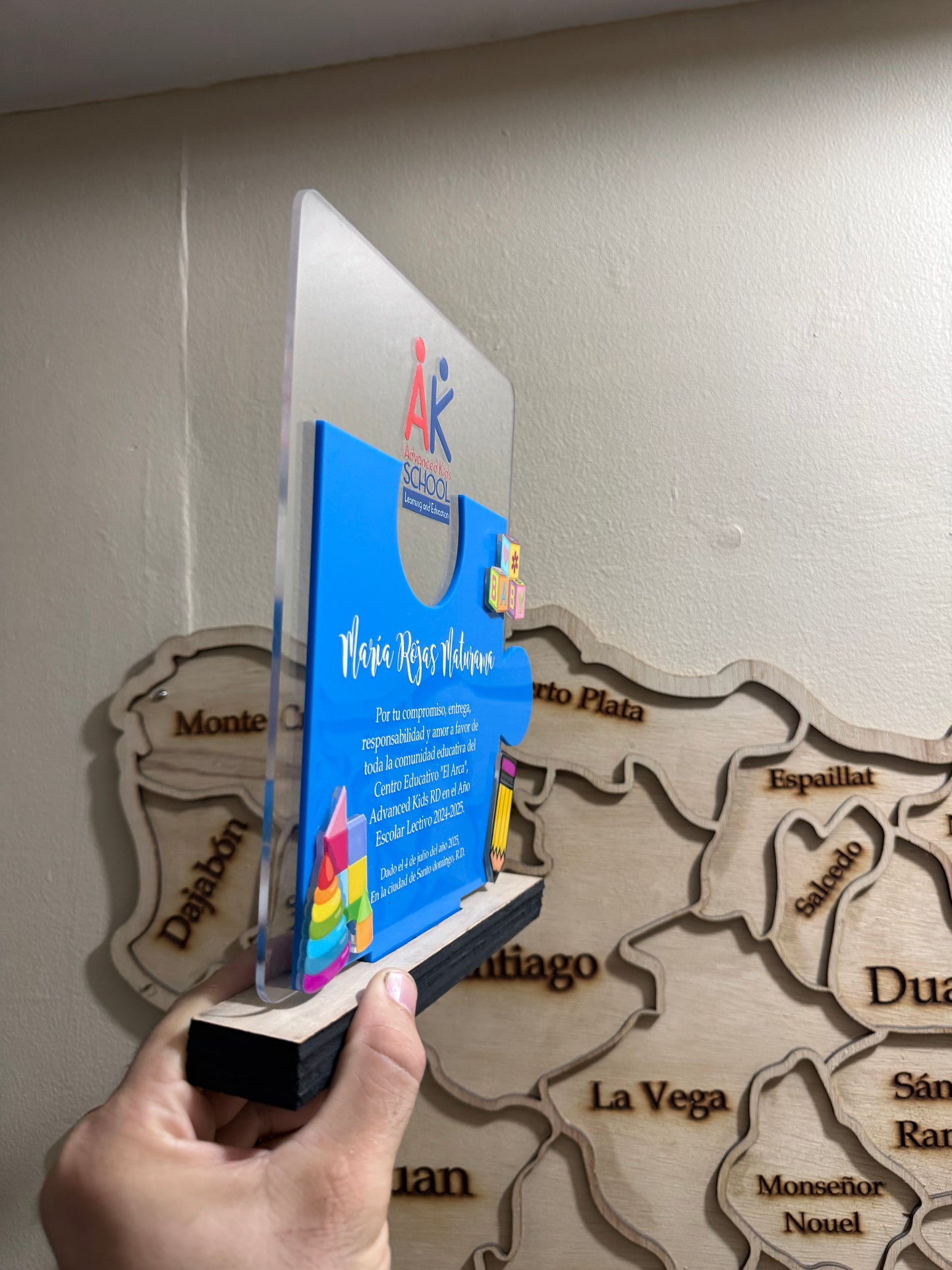 Reconocimiento placa acrilico