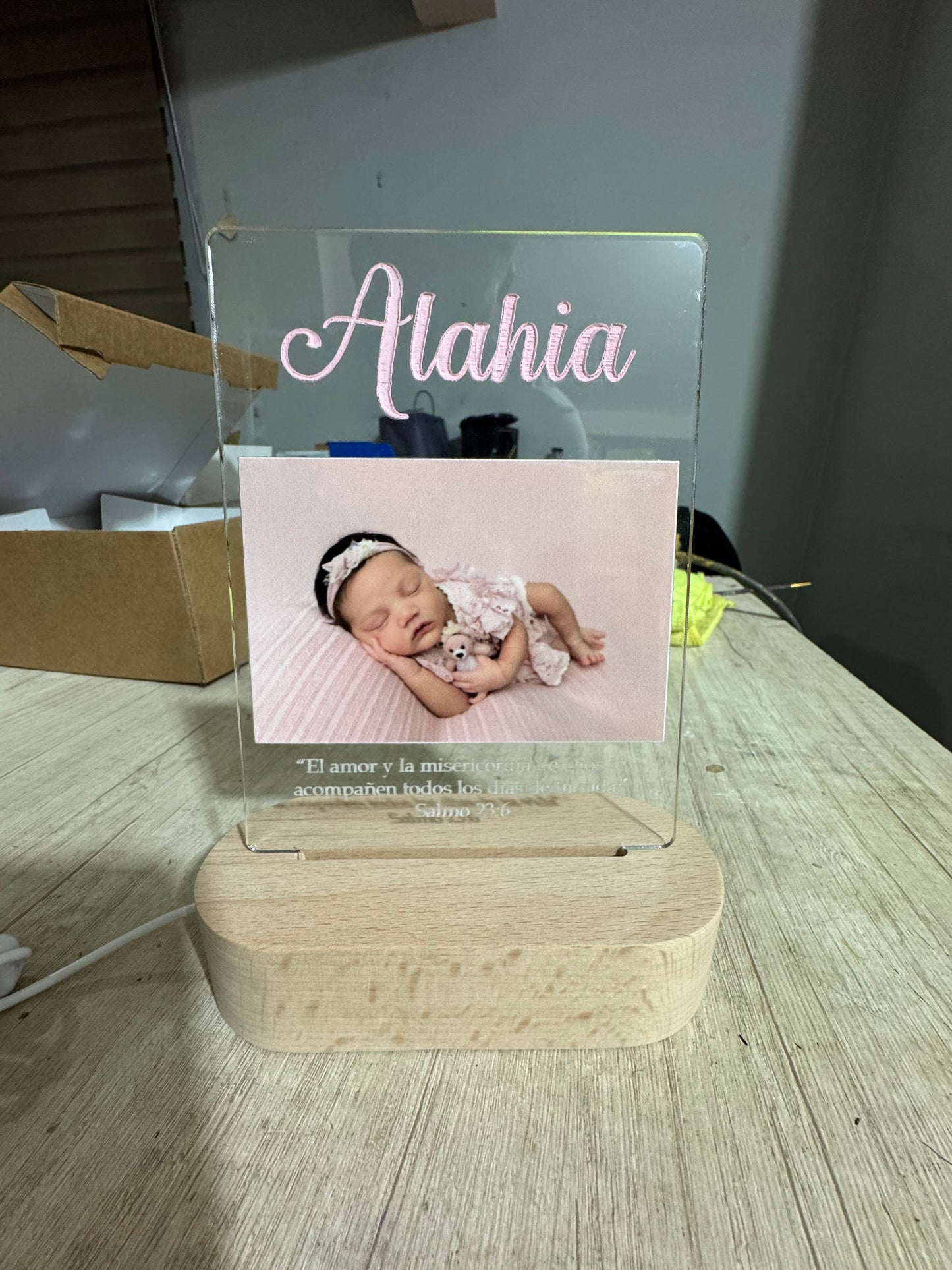 Lampara habitacion de bebe personalizada