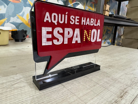 Placa personalizada de reconocimiento en acrilico