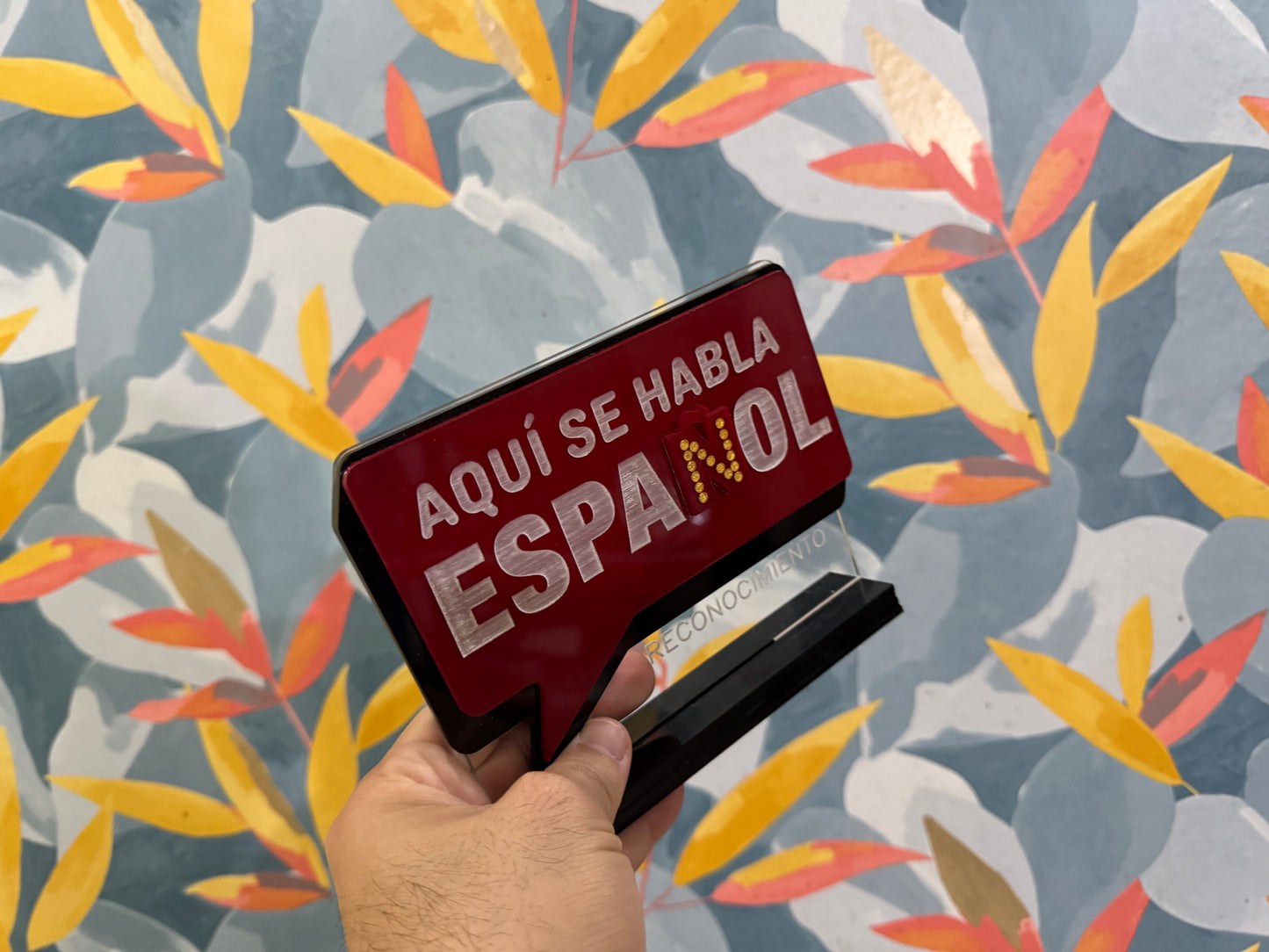 Placa personalizada de reconocimiento en acrilico