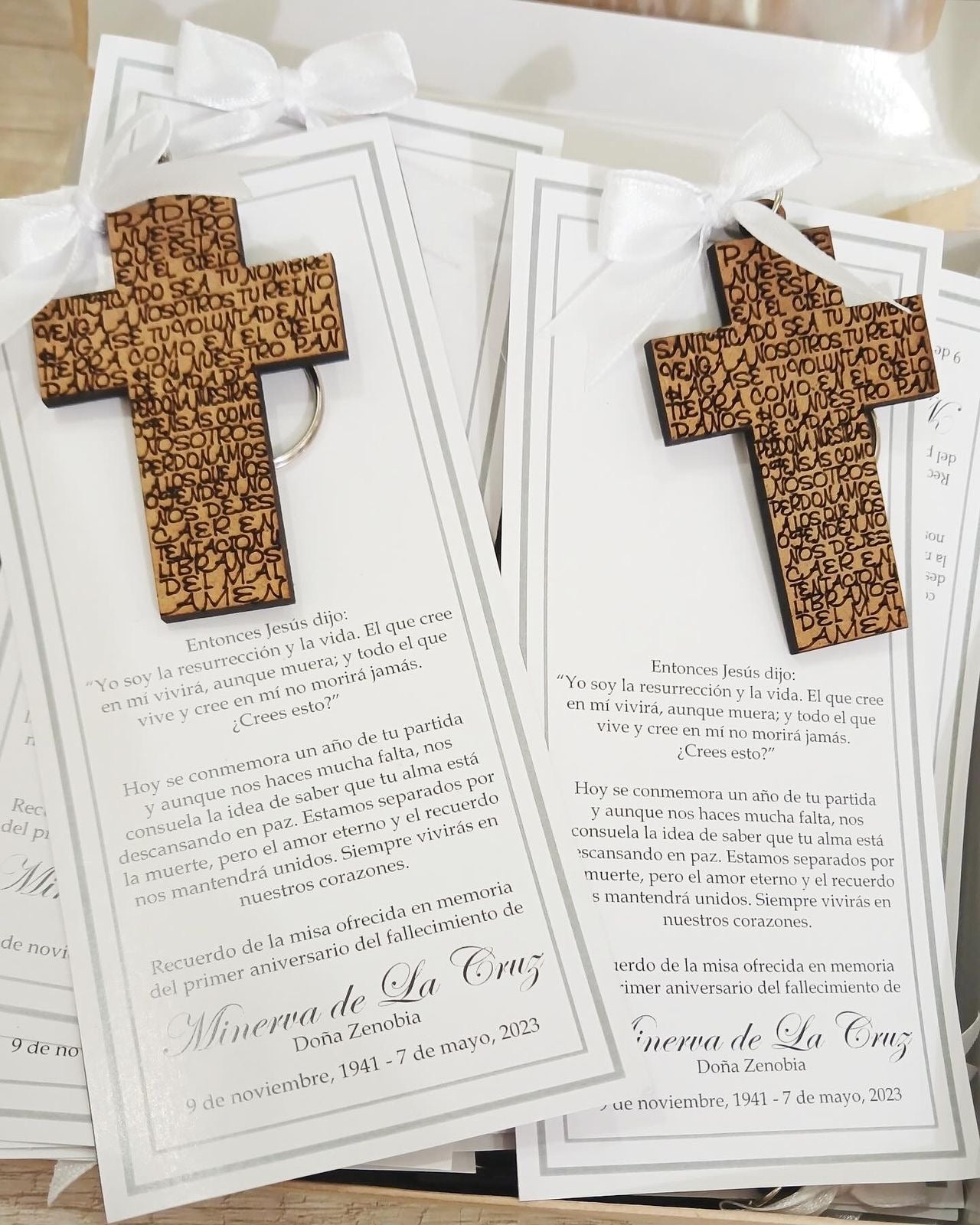 Souvenir de invitación para bautizo personalizado en Santo Domingo
