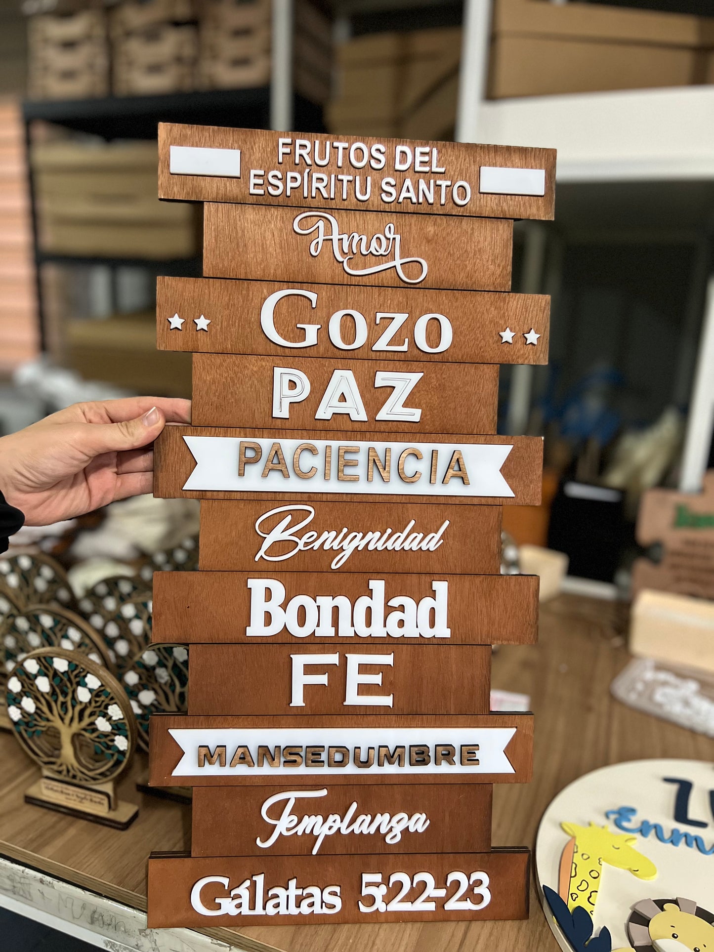 Letrero en madera personalizado con frase