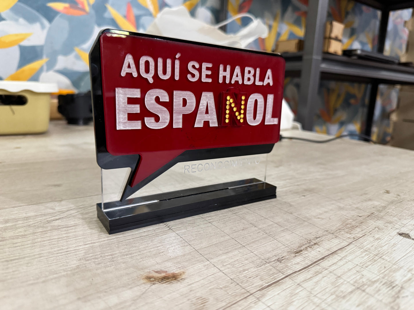 Placa personalizada de reconocimiento en acrilico