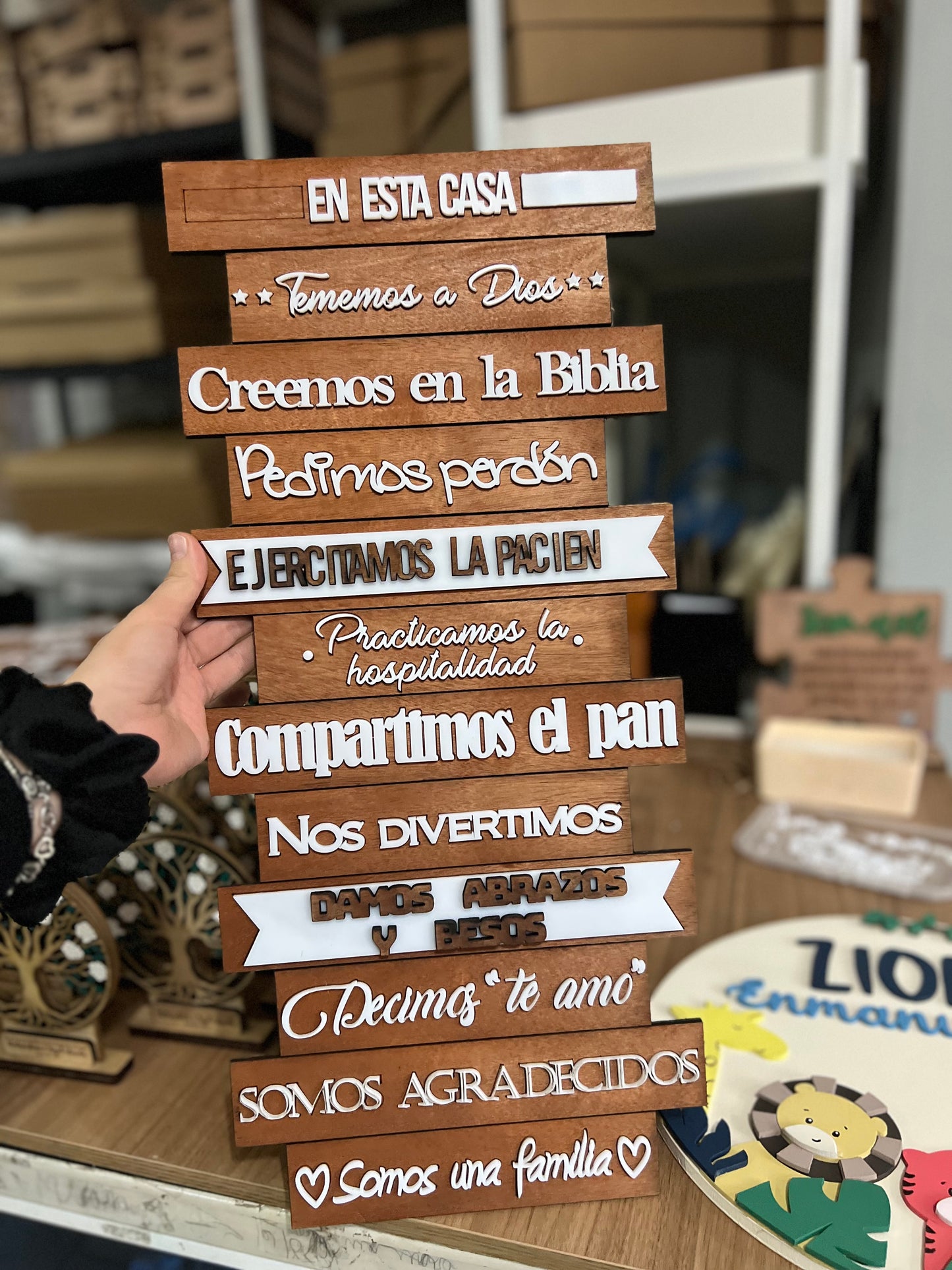 Letrero en madera personalizado con frase