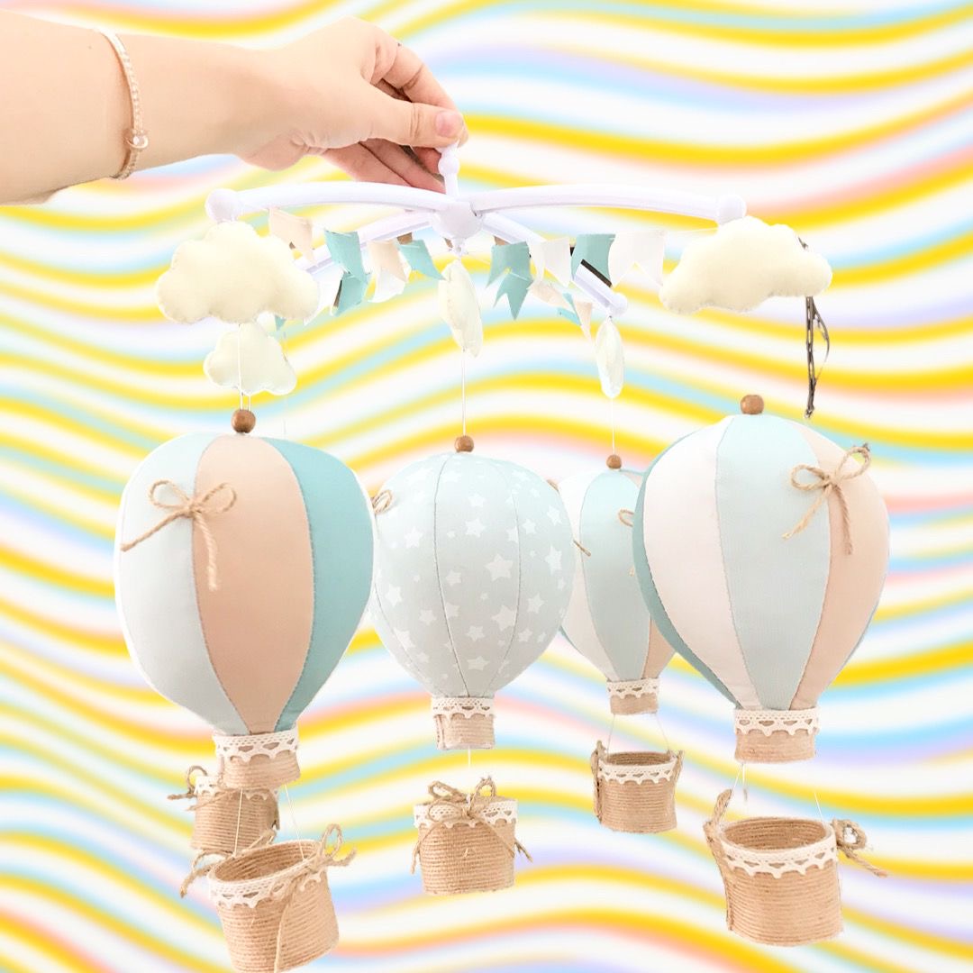 Móvil de cuna colorido de tela personalizado para decoración