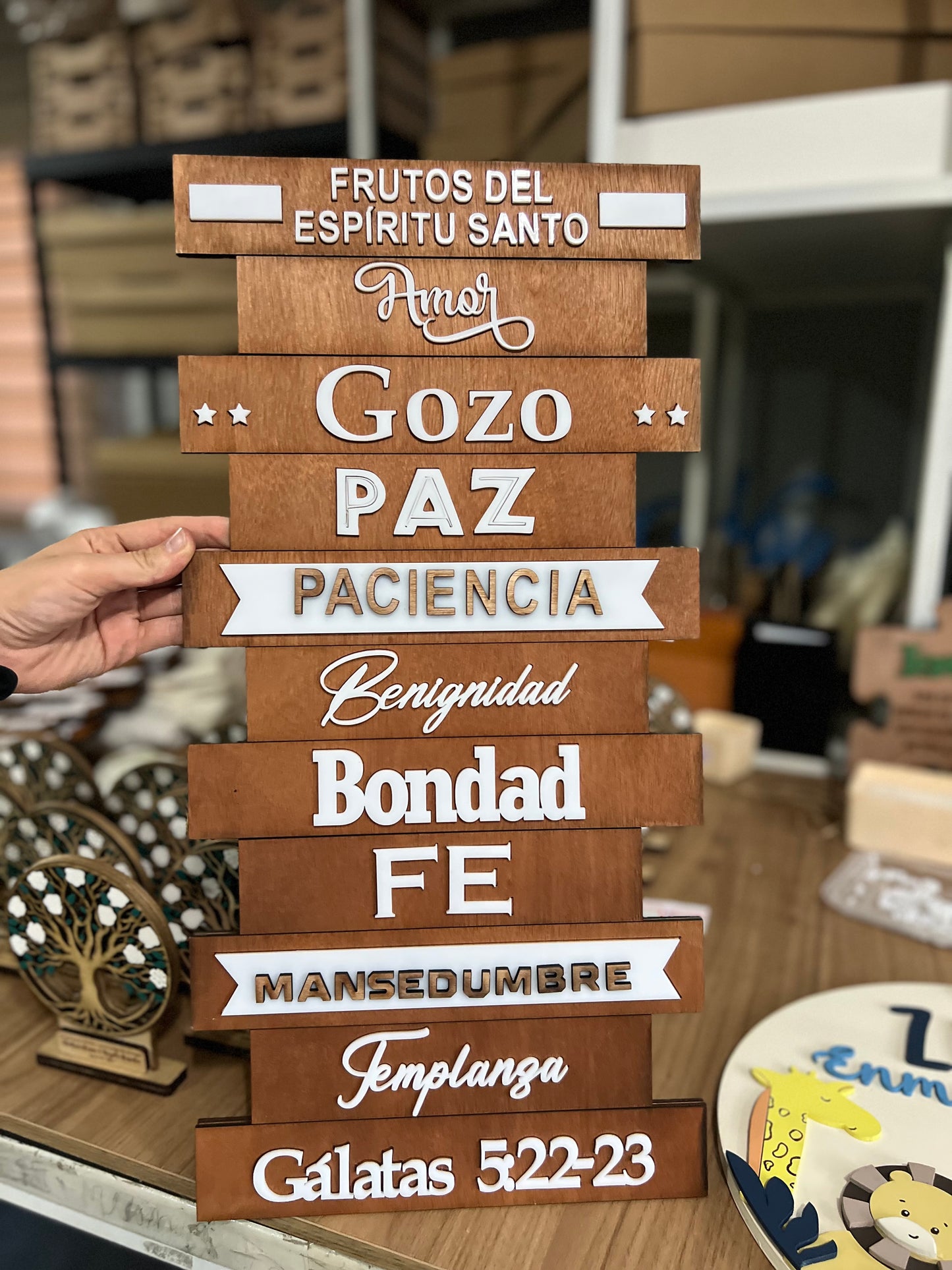 Letrero en madera personalizado con frase