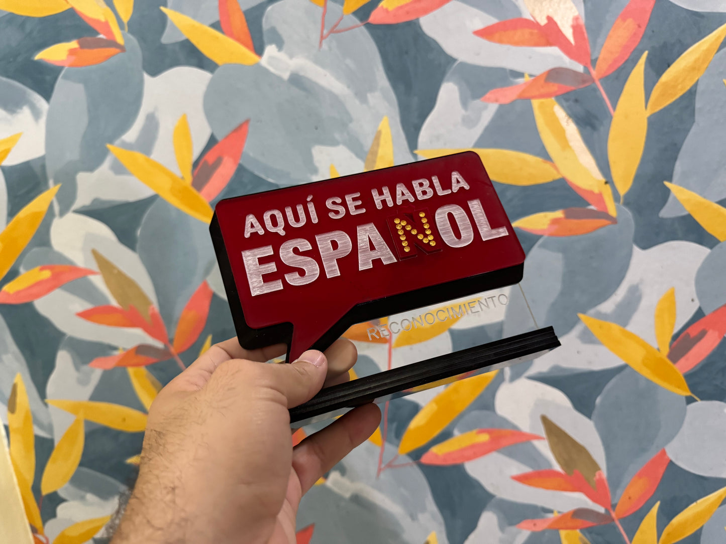 Placa personalizada de reconocimiento en acrilico