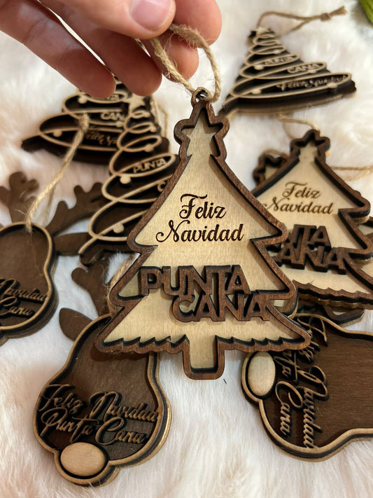 Arbolito navidad decoracion madera