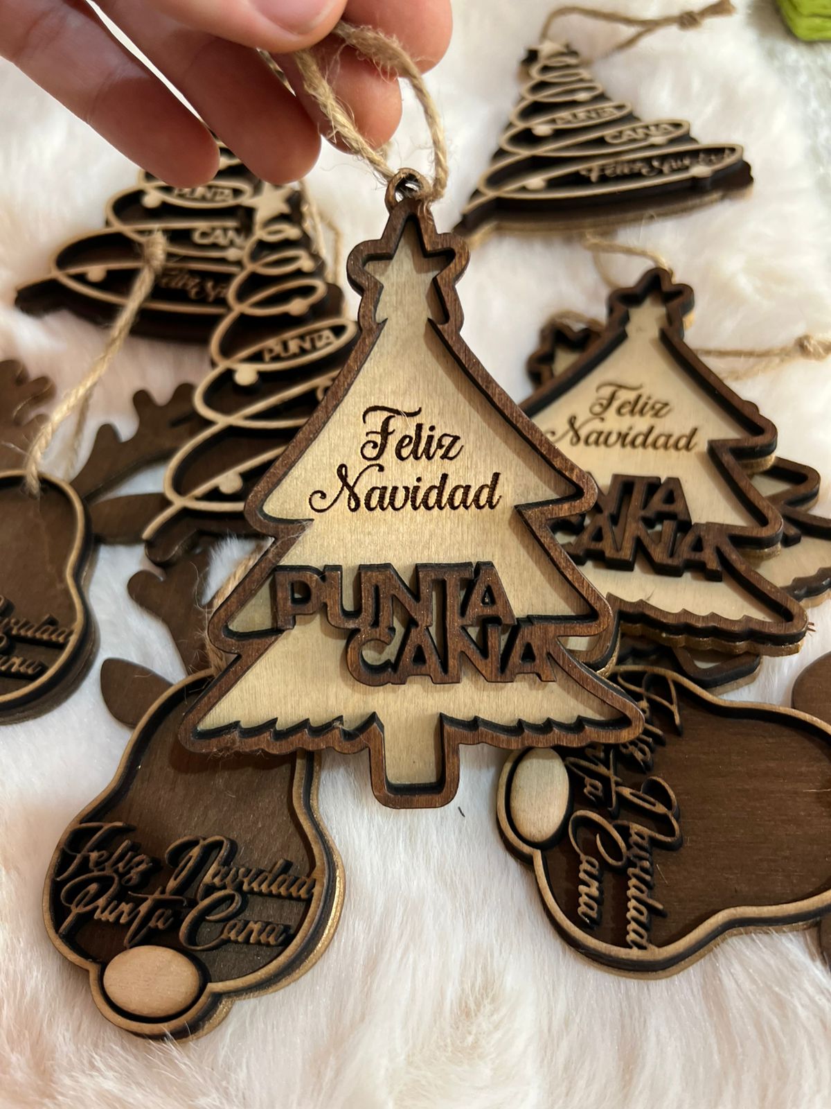 Arbolito navidad decoracion madera