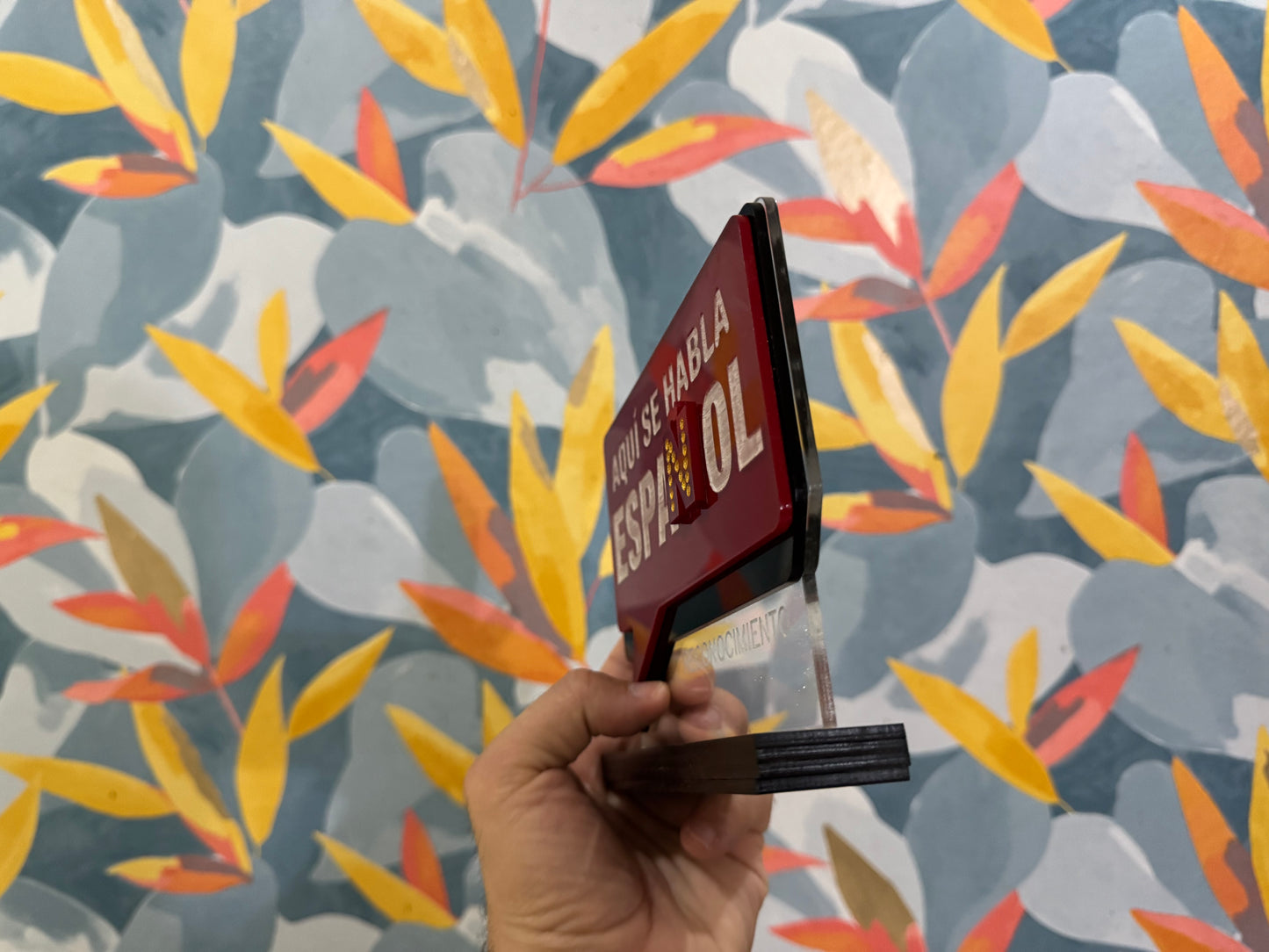 Placa personalizada de reconocimiento en acrilico