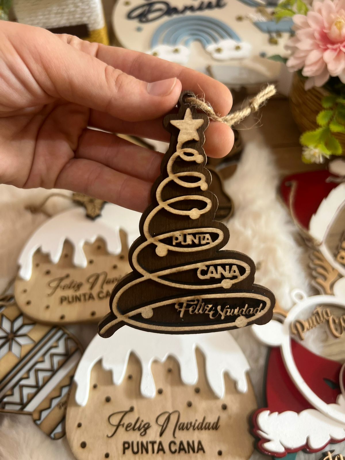 Regalo personalizado decoracion arbolito navidad