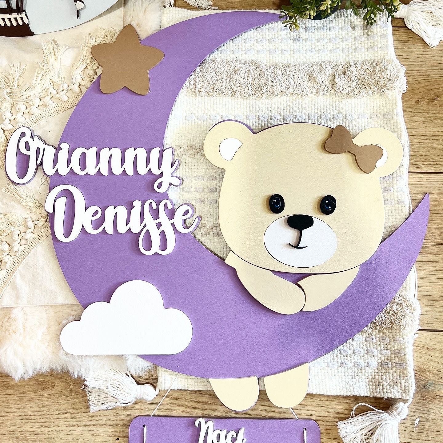 Regalo personalizado bebe recien nacido oso