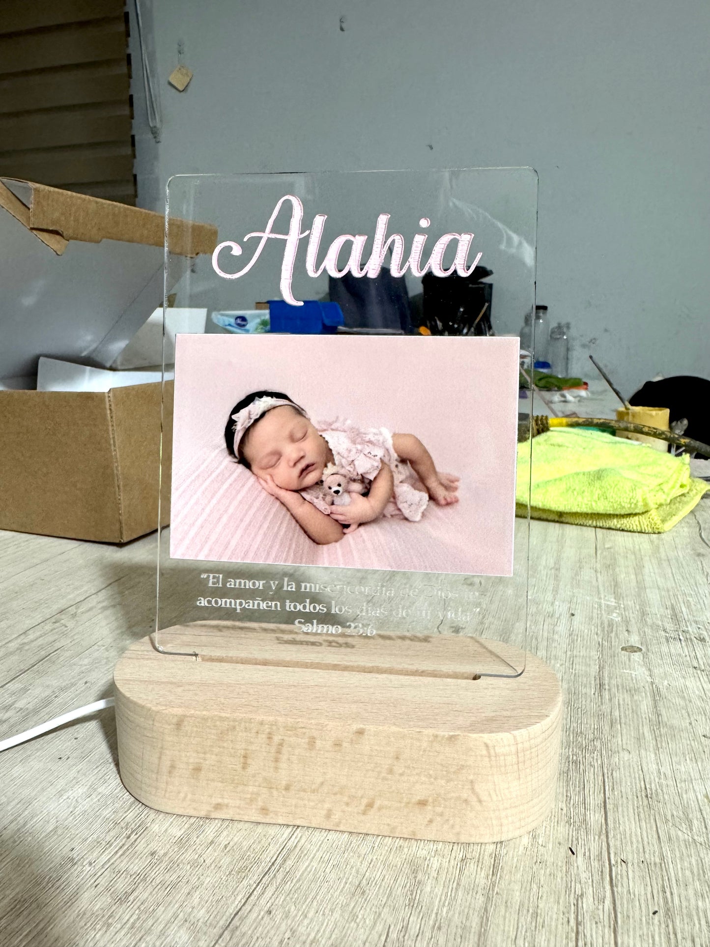 Lampara habitacion de bebe personalizada