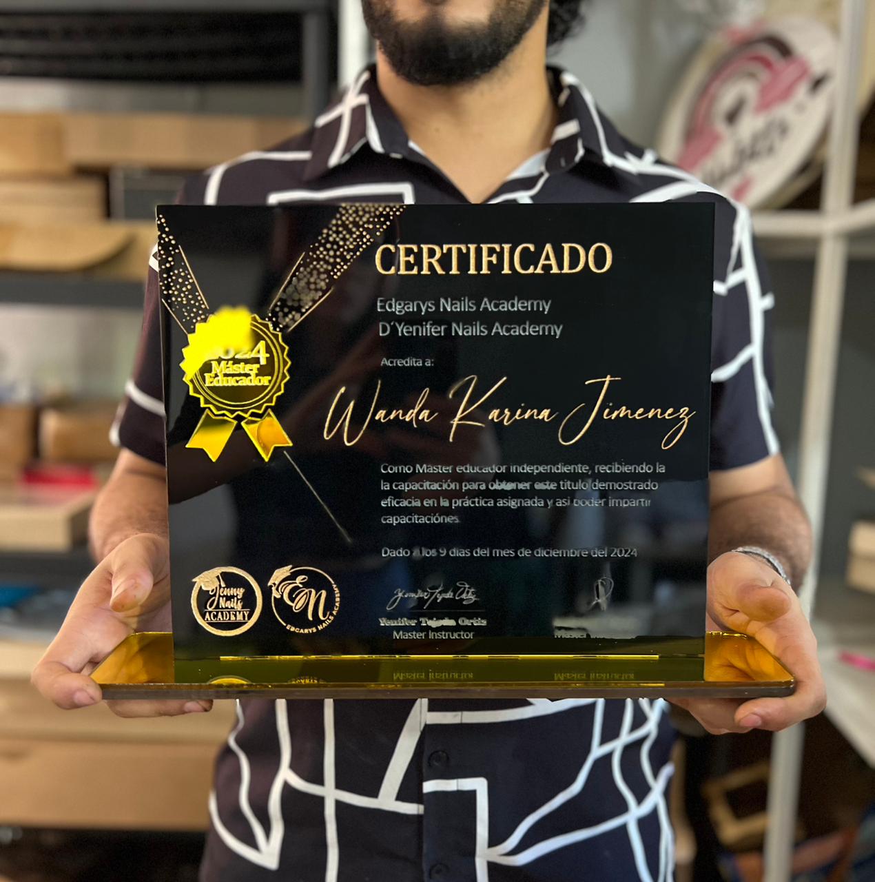 Placa de reconocimiento personalizado