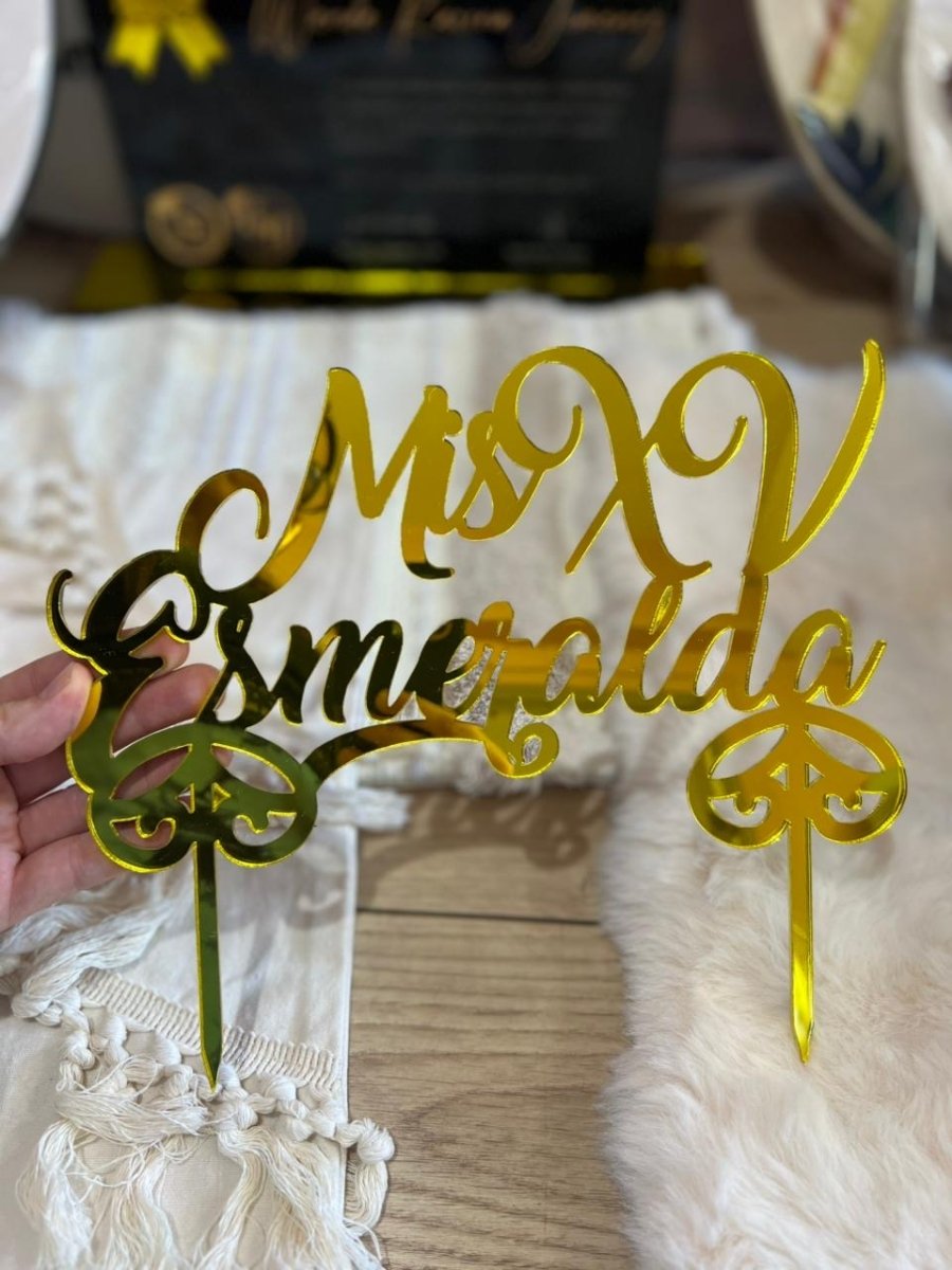 Adorno y topper para pastel de acrílico personalizado Santo Domingo - Felt Craft RD