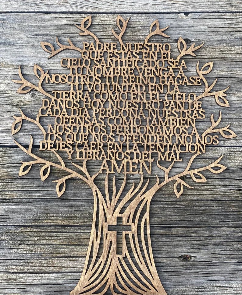 Arbol de la vida personalizado padre nuestro - Felt Craft RD