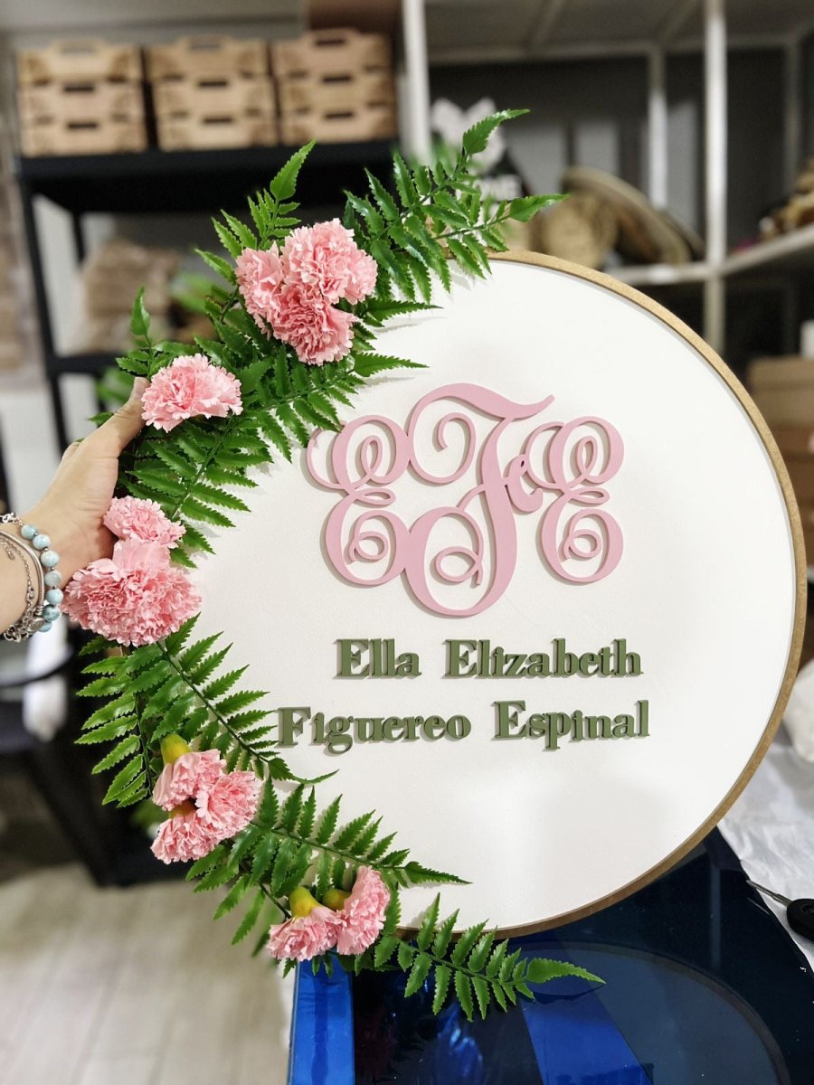 Baby shower colgante de puerta personalizado - Felt Craft RD