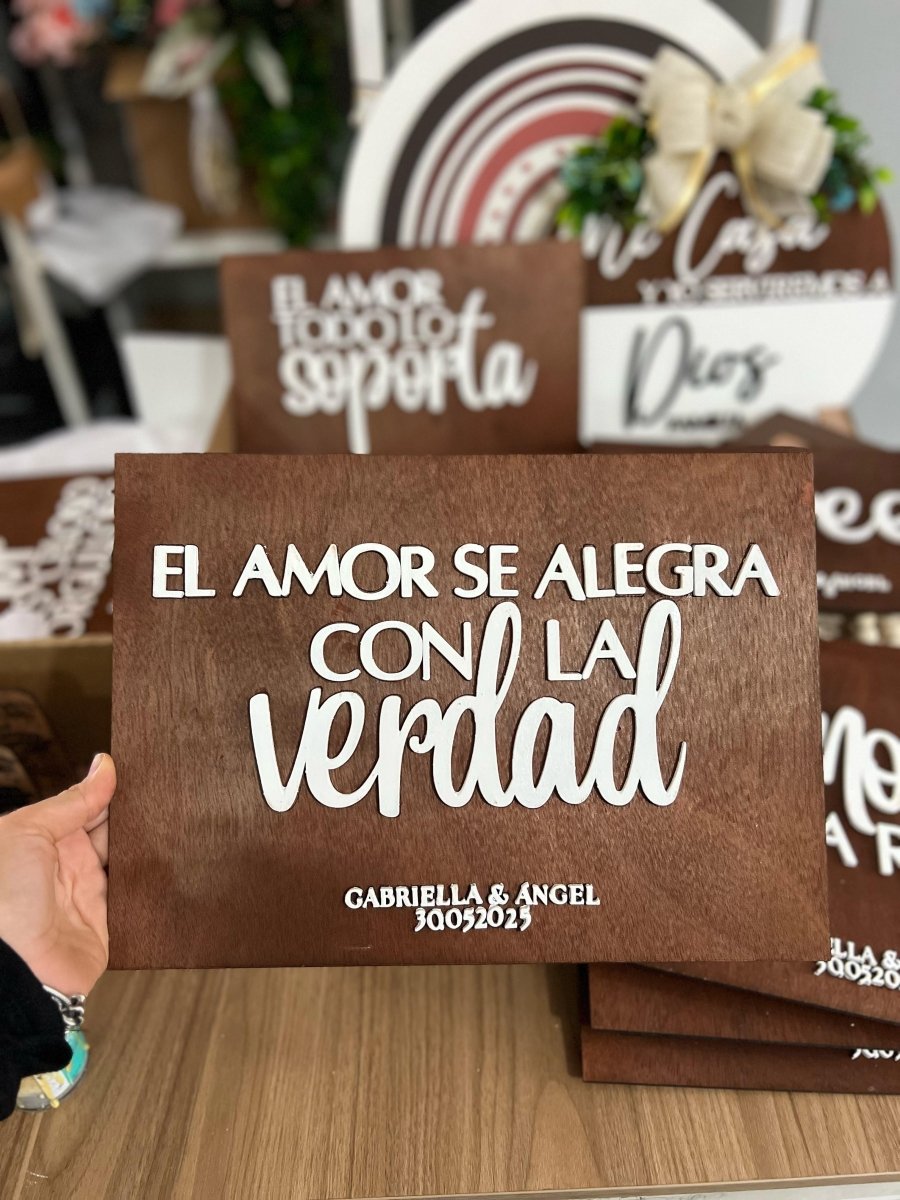 Boda decoracion madera - Felt Craft RD