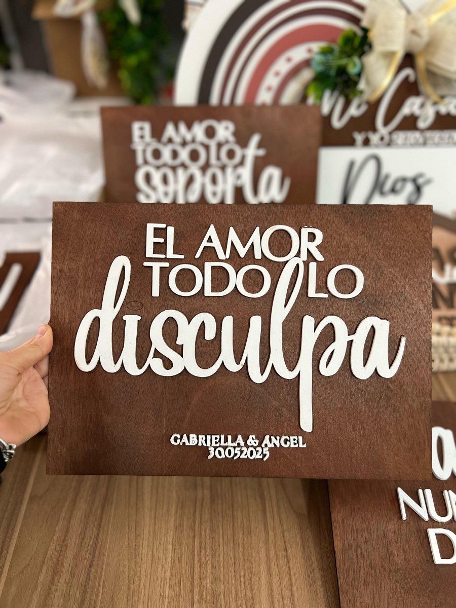 Boda decoracion madera - Felt Craft RD