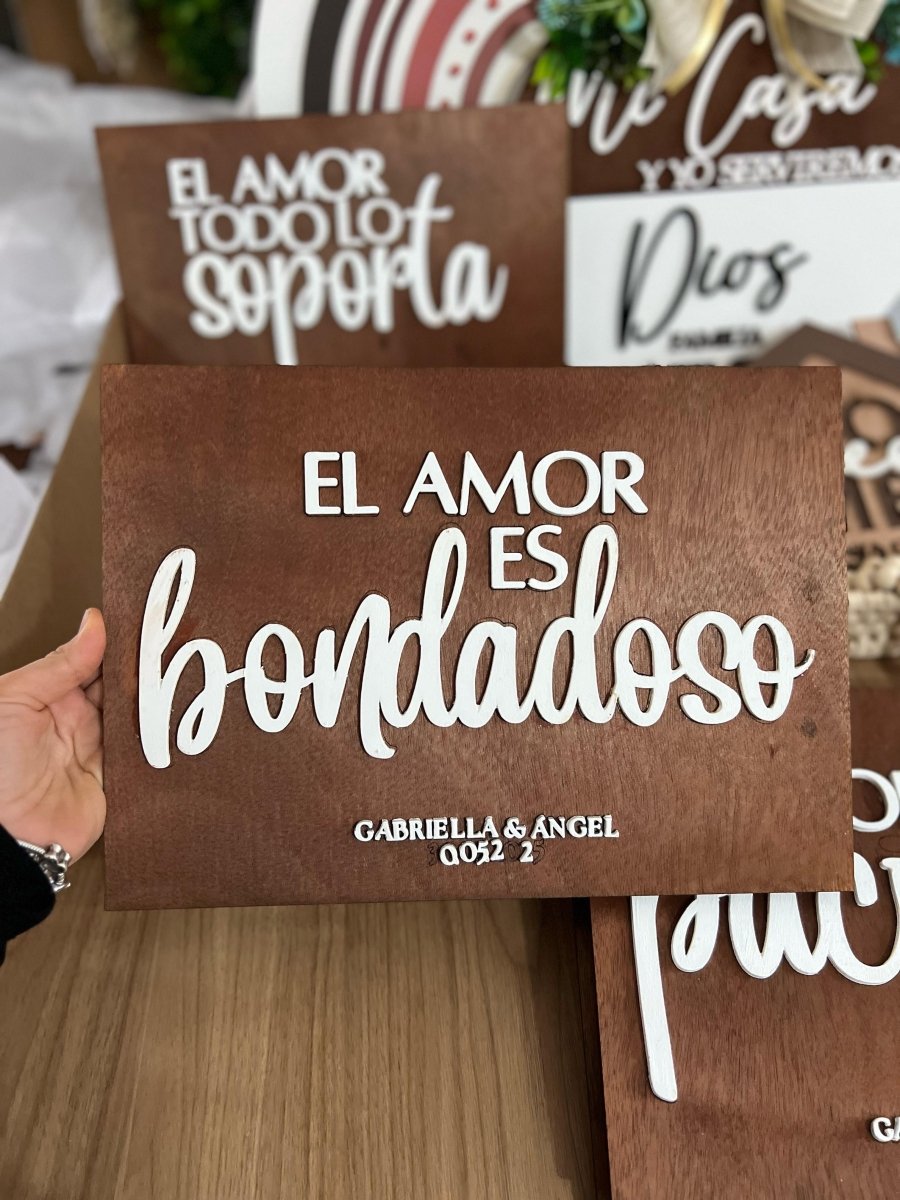 Boda decoracion madera - Felt Craft RD