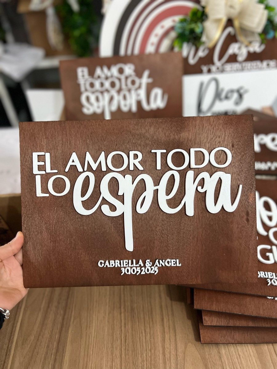 Boda decoracion madera - Felt Craft RD