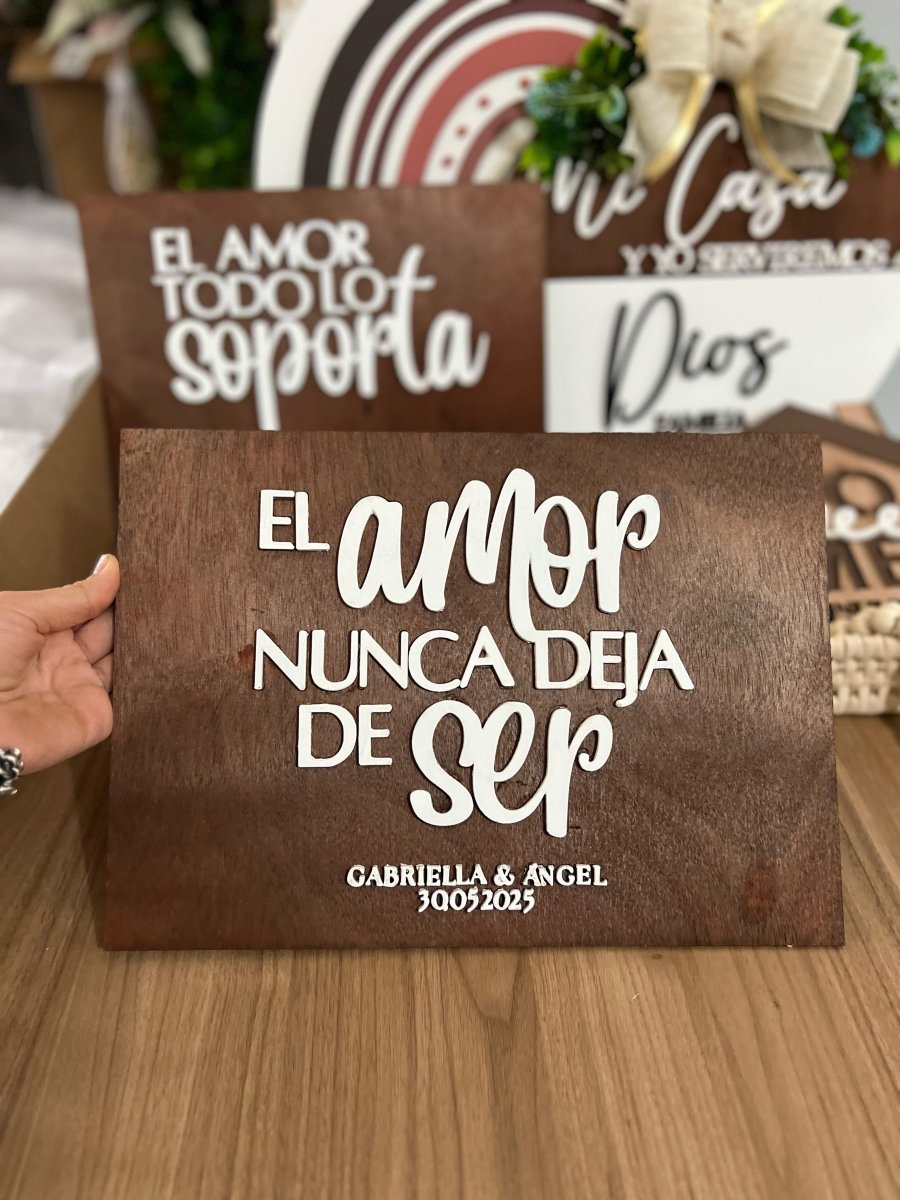 Boda decoracion madera - Felt Craft RD