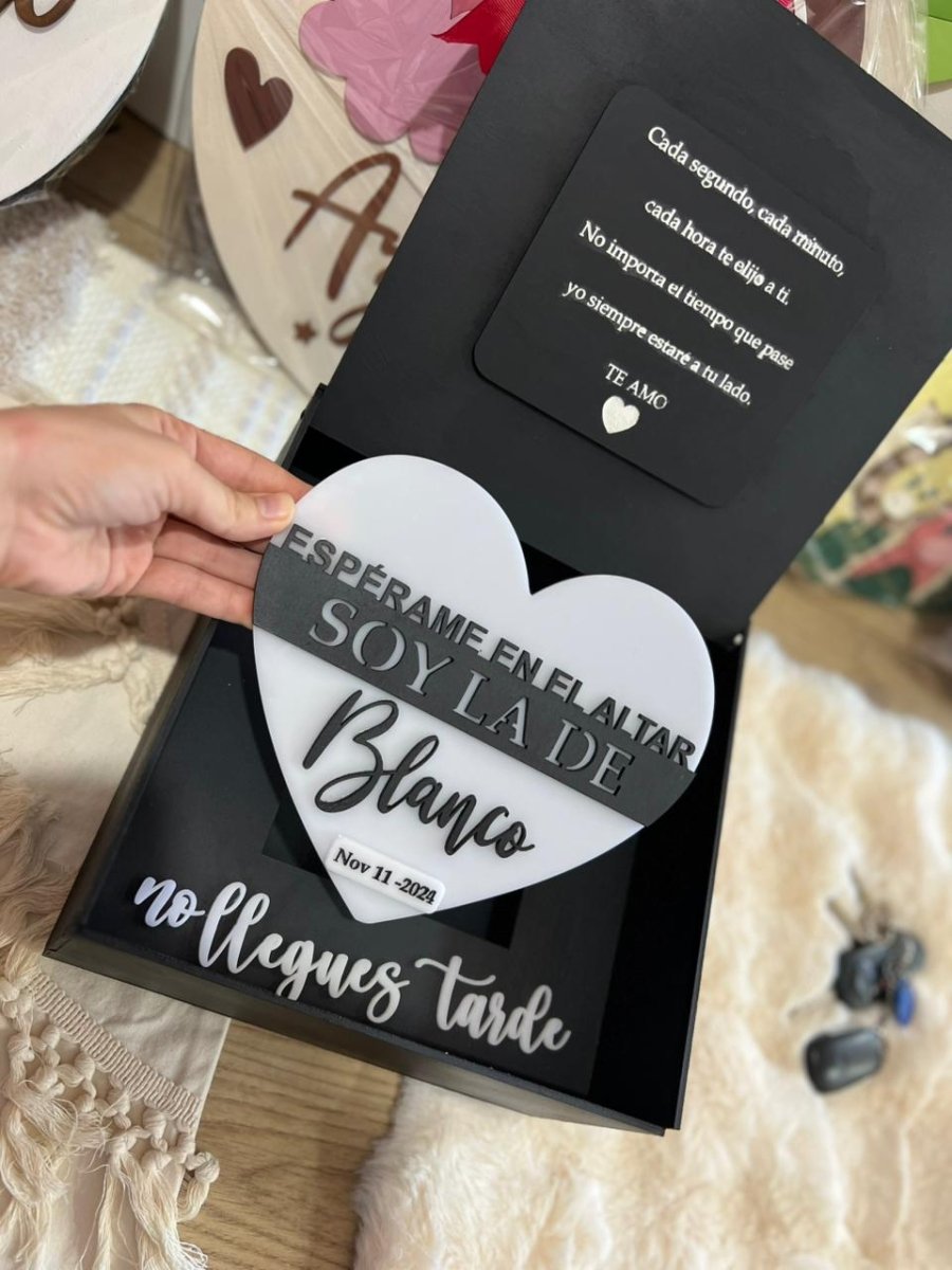 Caja novios bodacpersonalizadas - Felt Craft RD