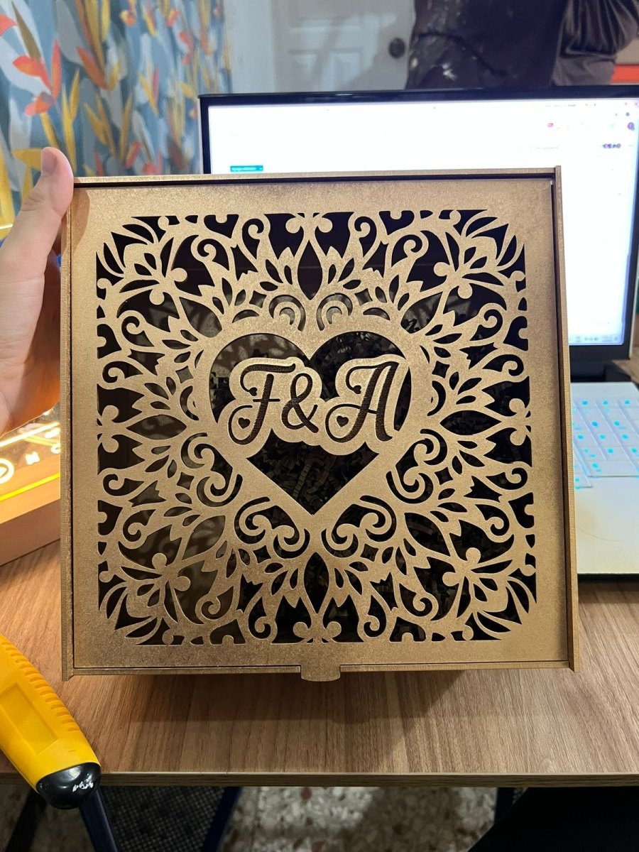 Cajas para bodas personalizadas en madera - Felt Craft RD