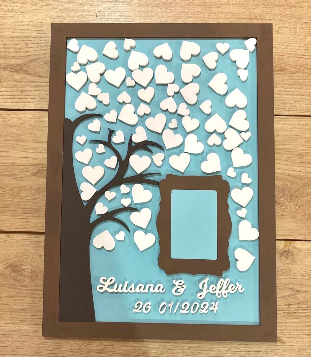 Cartel para recepción de boda personalizado de madera - Felt Craft RD