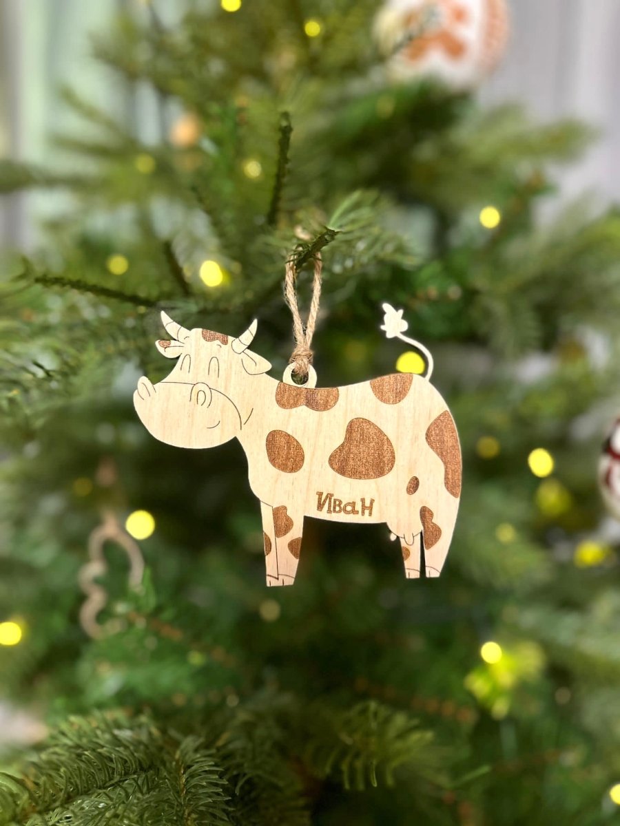 Christmas Cow For Tree - Felt Craft RD