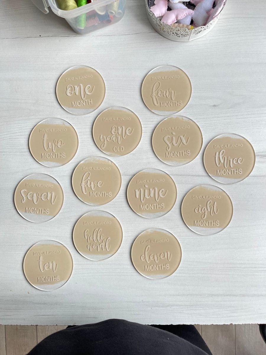 Clear Luxury baby tags acrylics Girl - Felt Craft RD