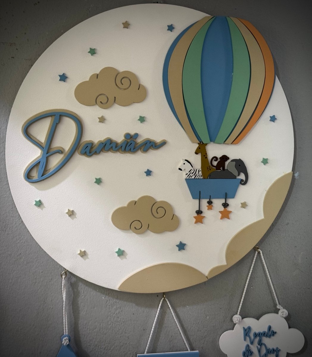 Colgante baby shower pared globo aeroestatico - Felt Craft RD