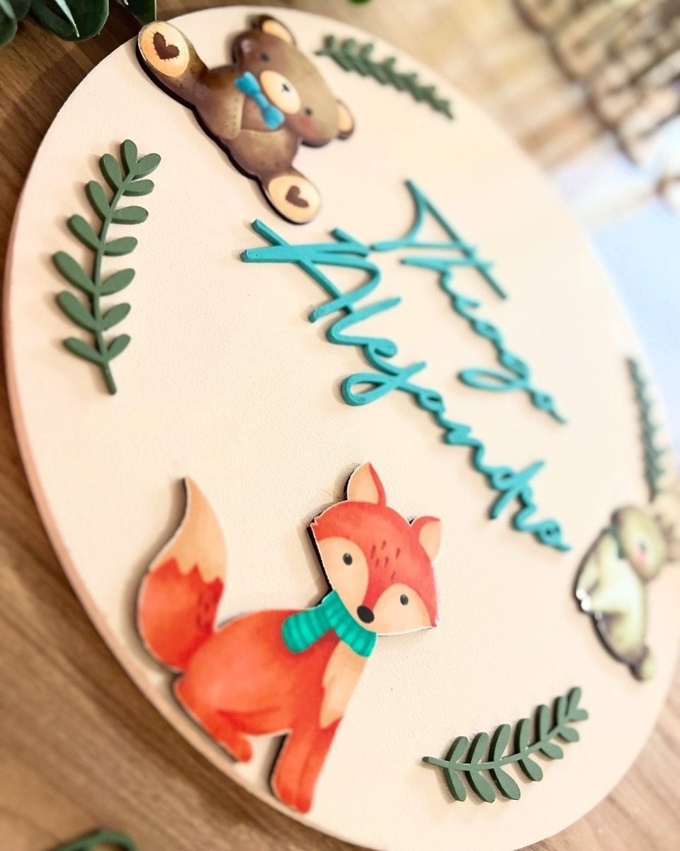 Colgante de bebe para puerta decoracion habitacion safari - Felt Craft RD