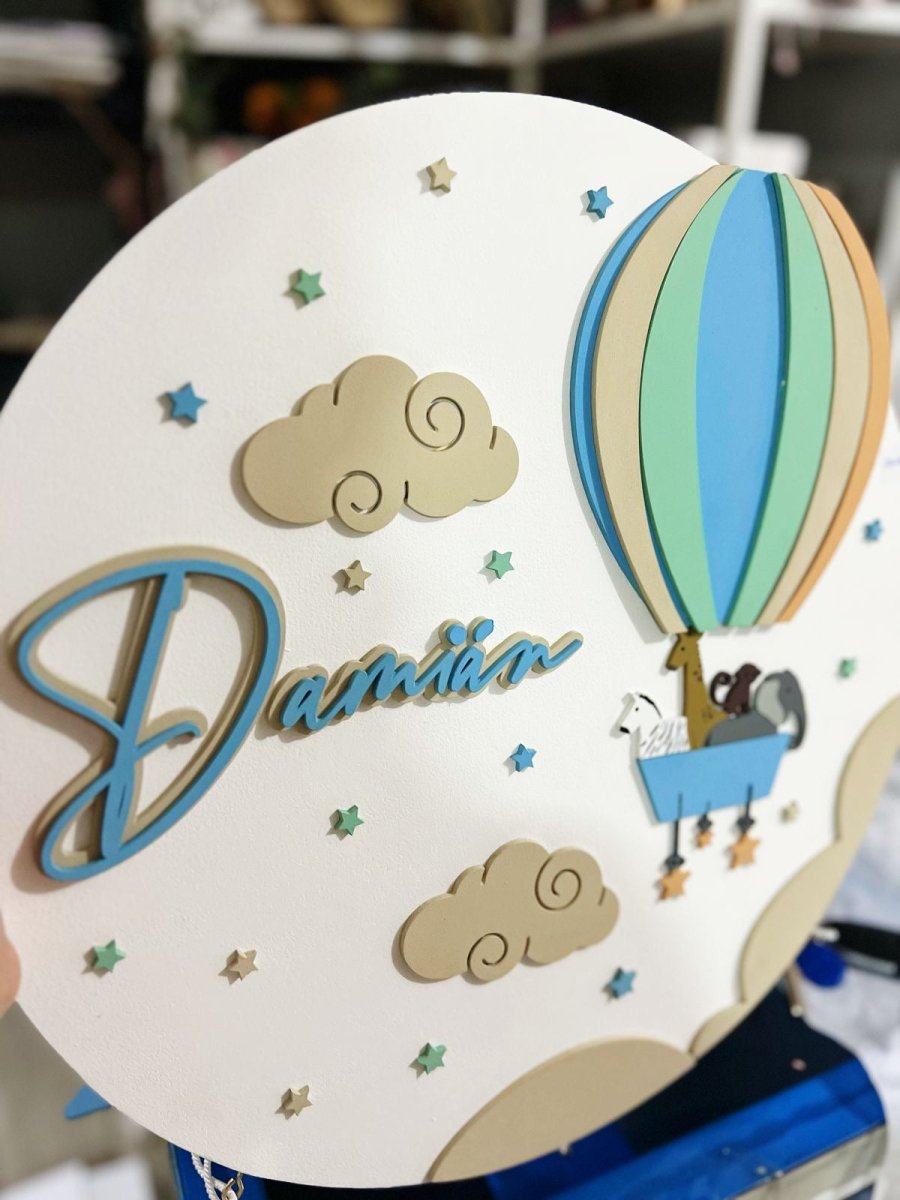 Colgante puerta bebe globo personalizado - Felt Craft RD