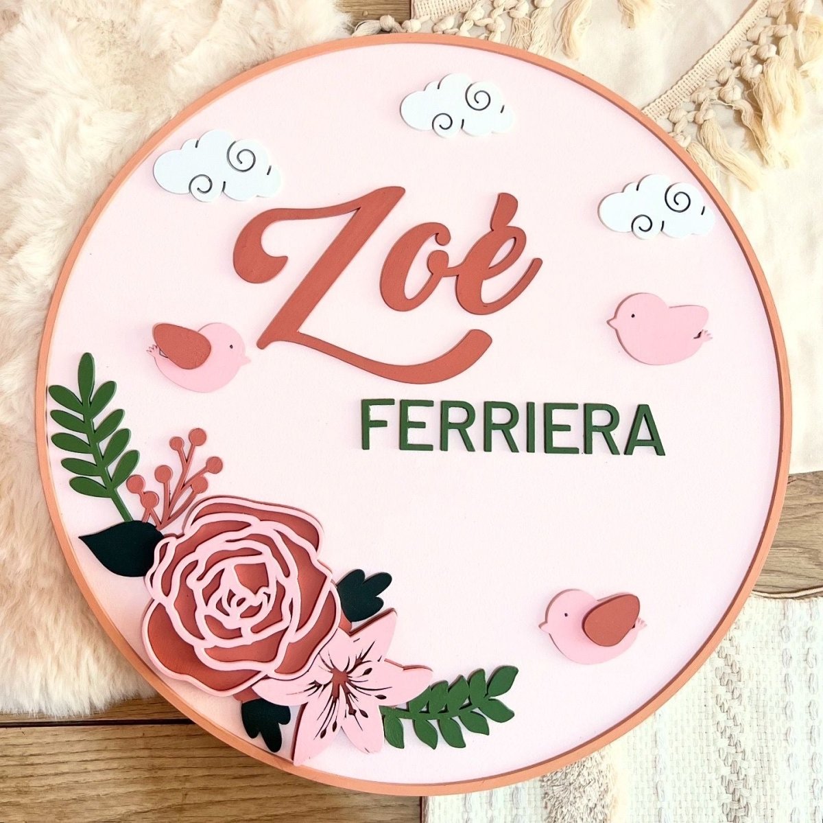 Colgante puerta bebe personalizado - Felt Craft RD