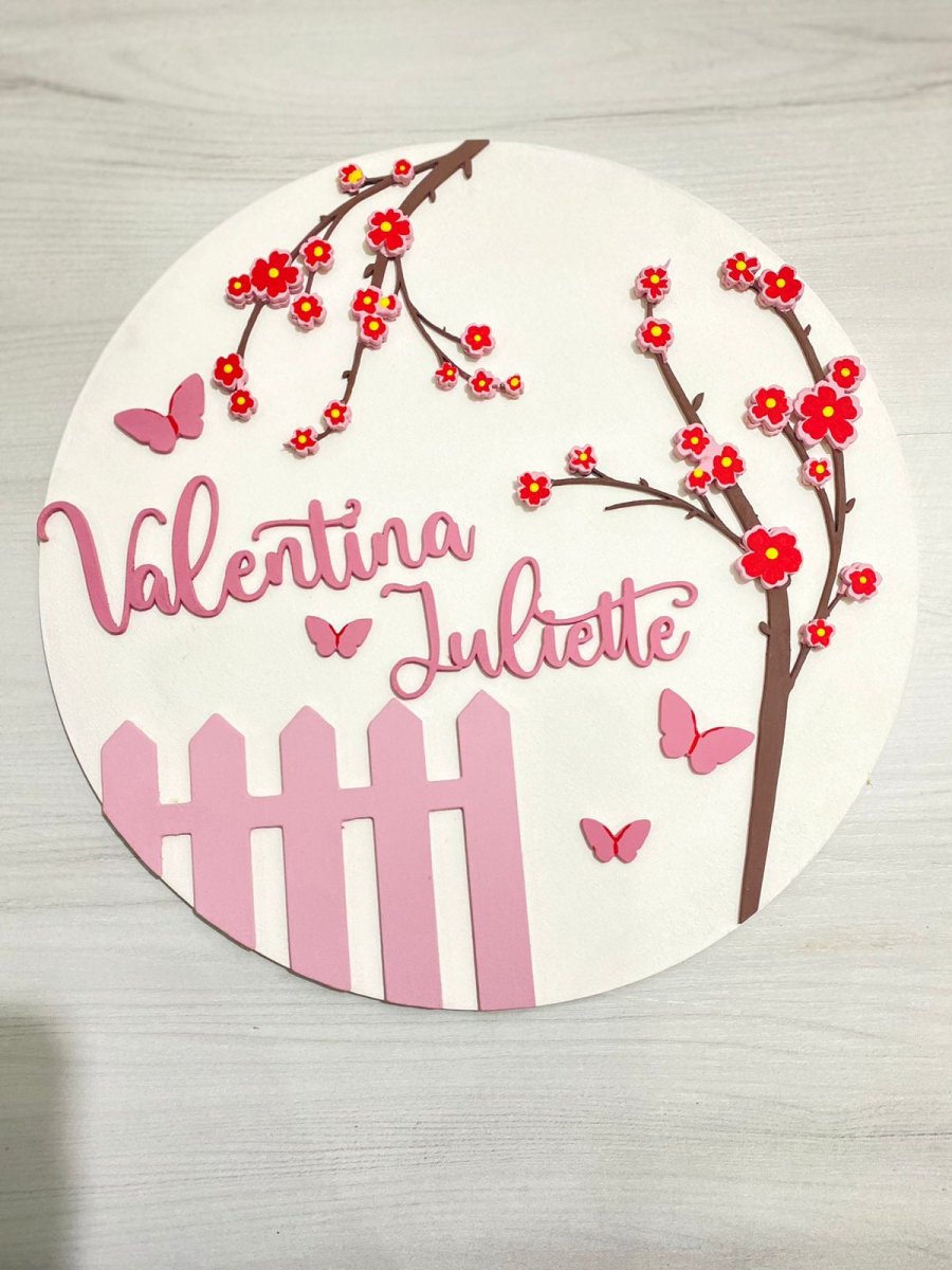 Colorfull flowers nursery decor kids room girl - Felt Craft RD