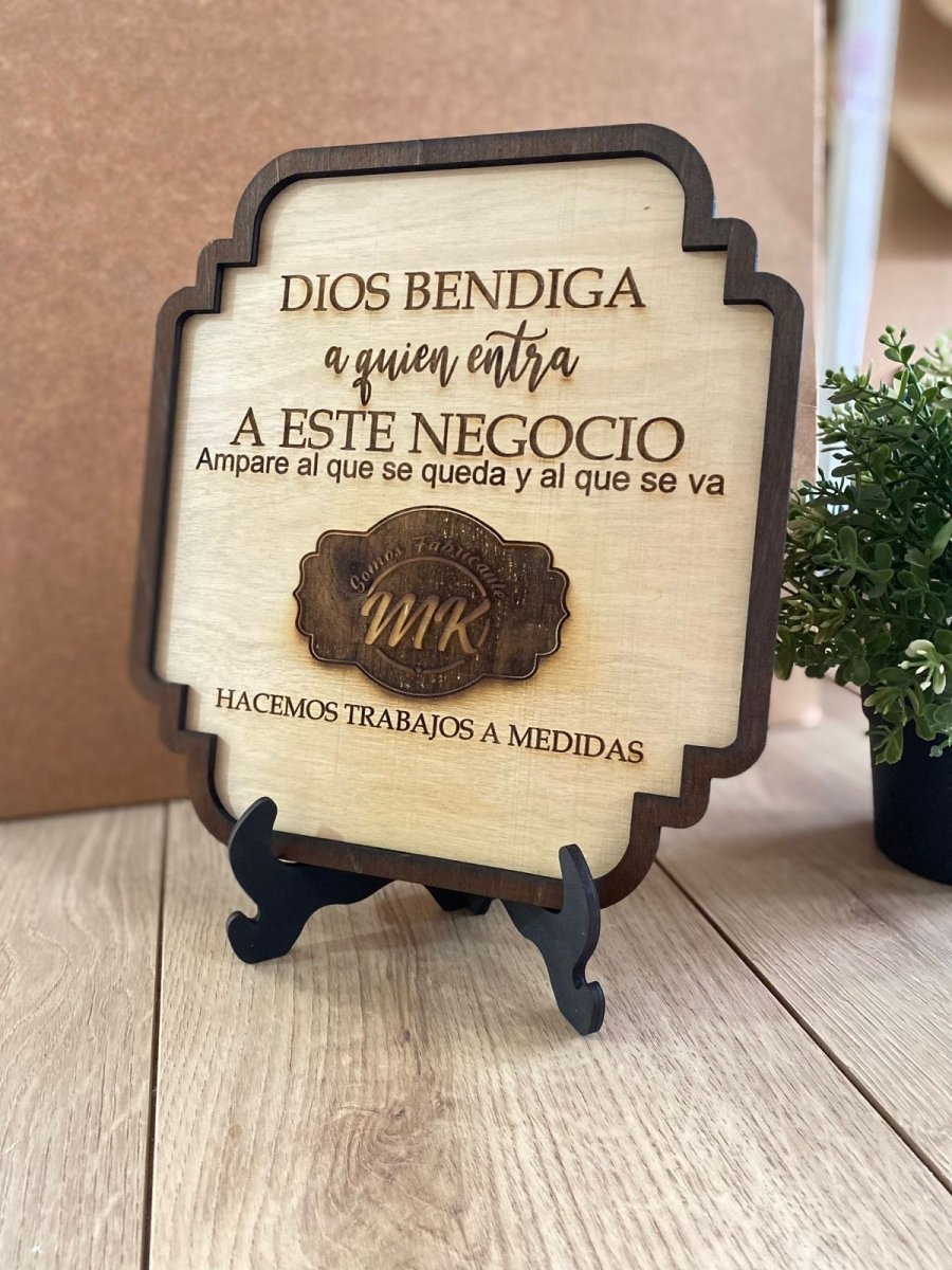 Dios bendiga este negocio pisa papel - Felt Craft RD