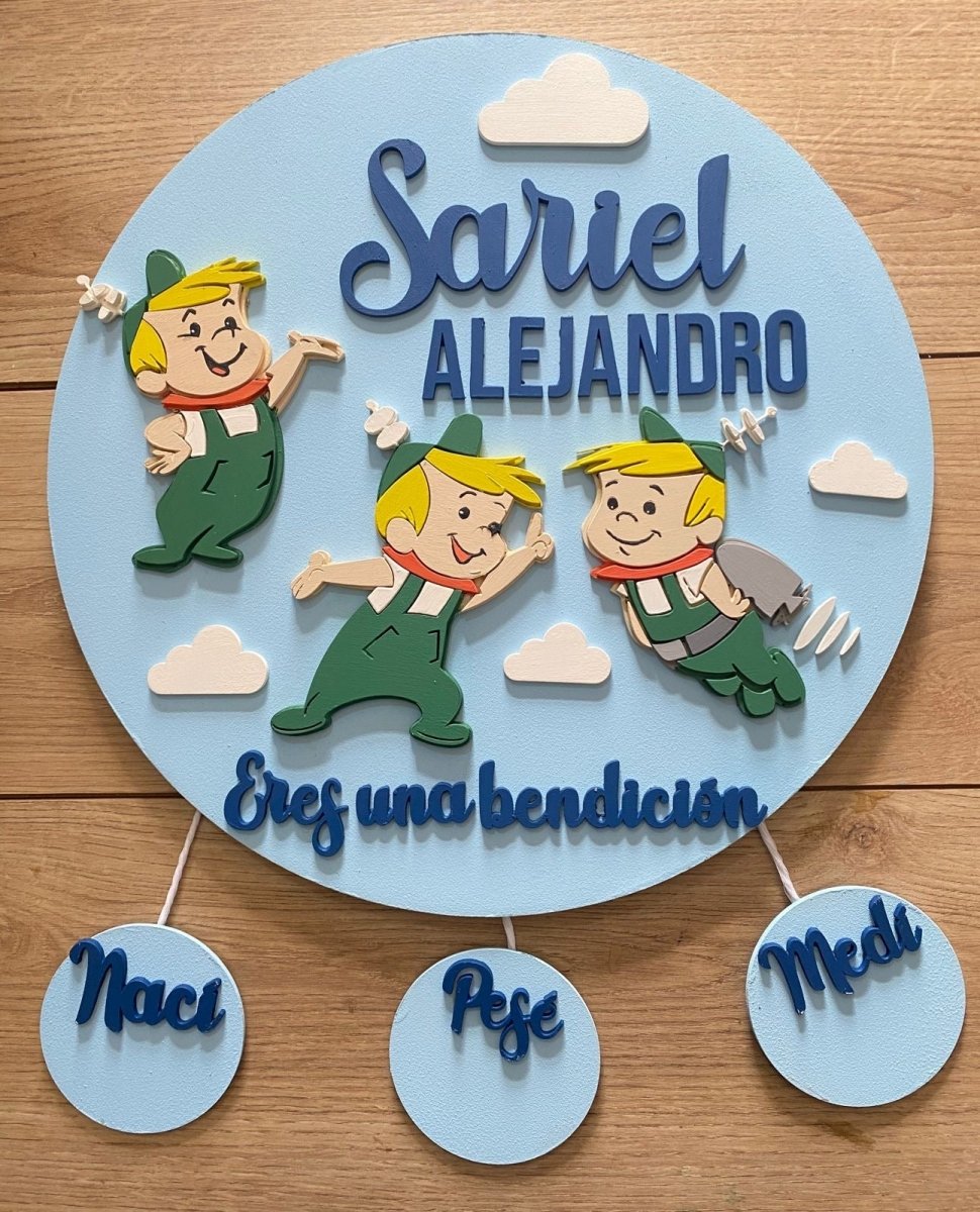 Elroy Jetson Baby Born Kids Room Decor Boy - Felt Craft RD