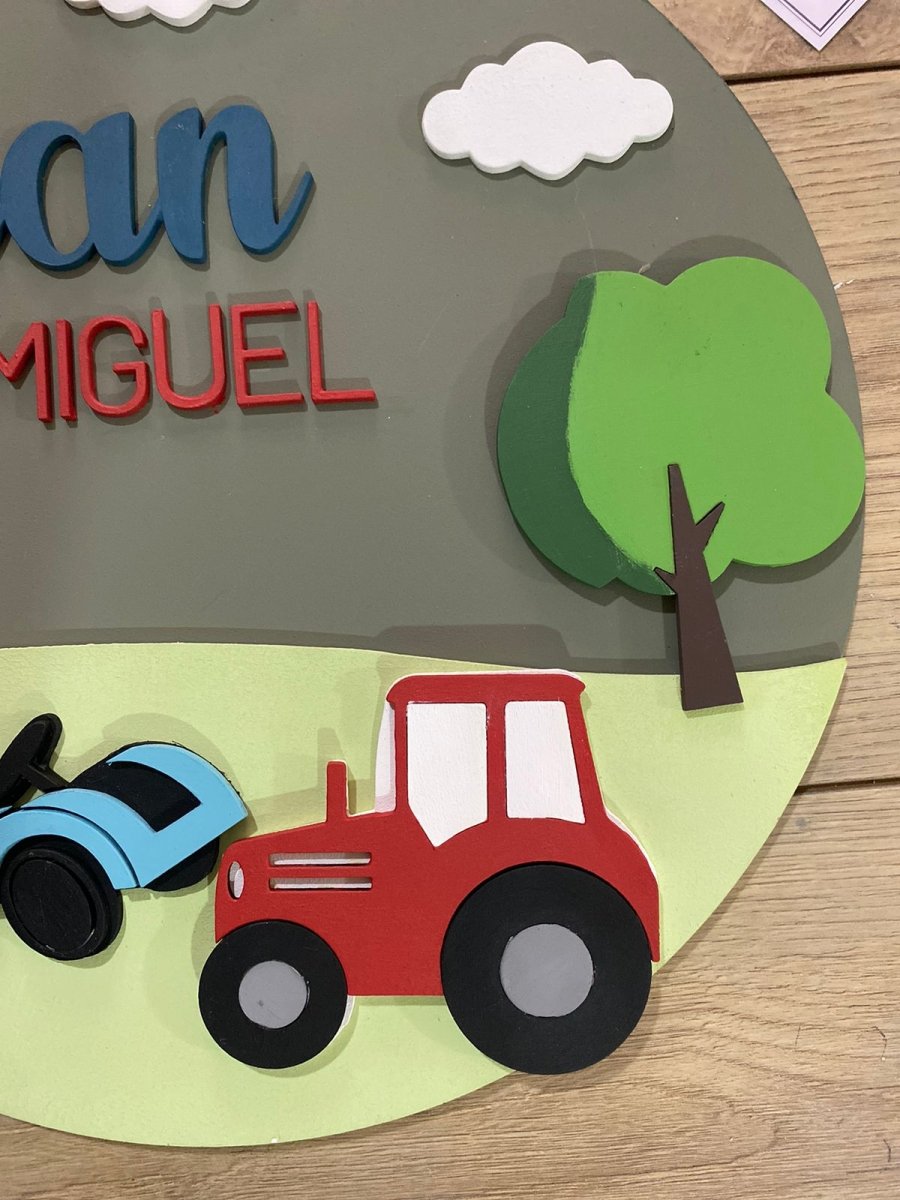 Farm Trucks Hospital Door Hanger Boy - Felt Craft RD
