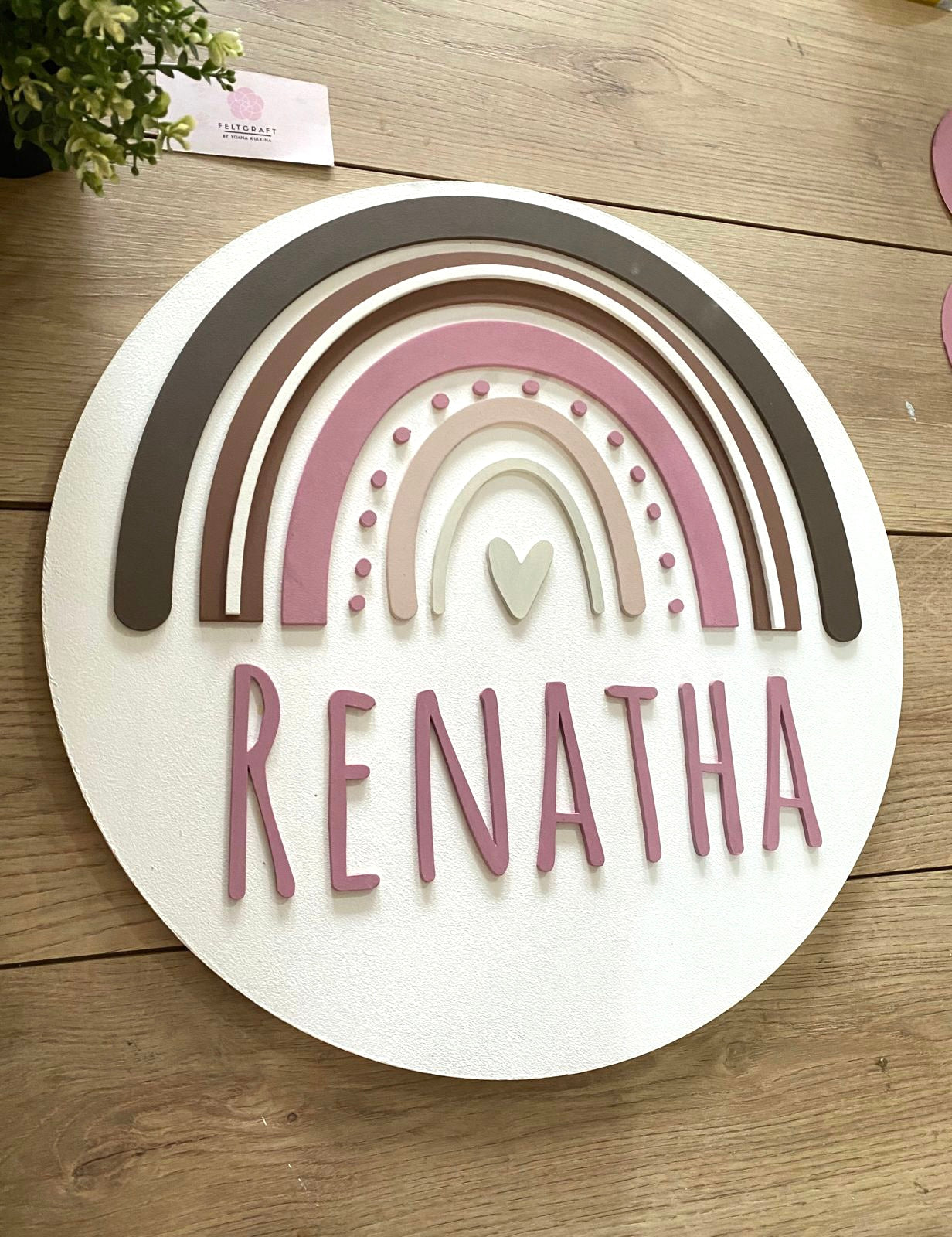 Roses light Rainbow Natural Baby Boy Hanging