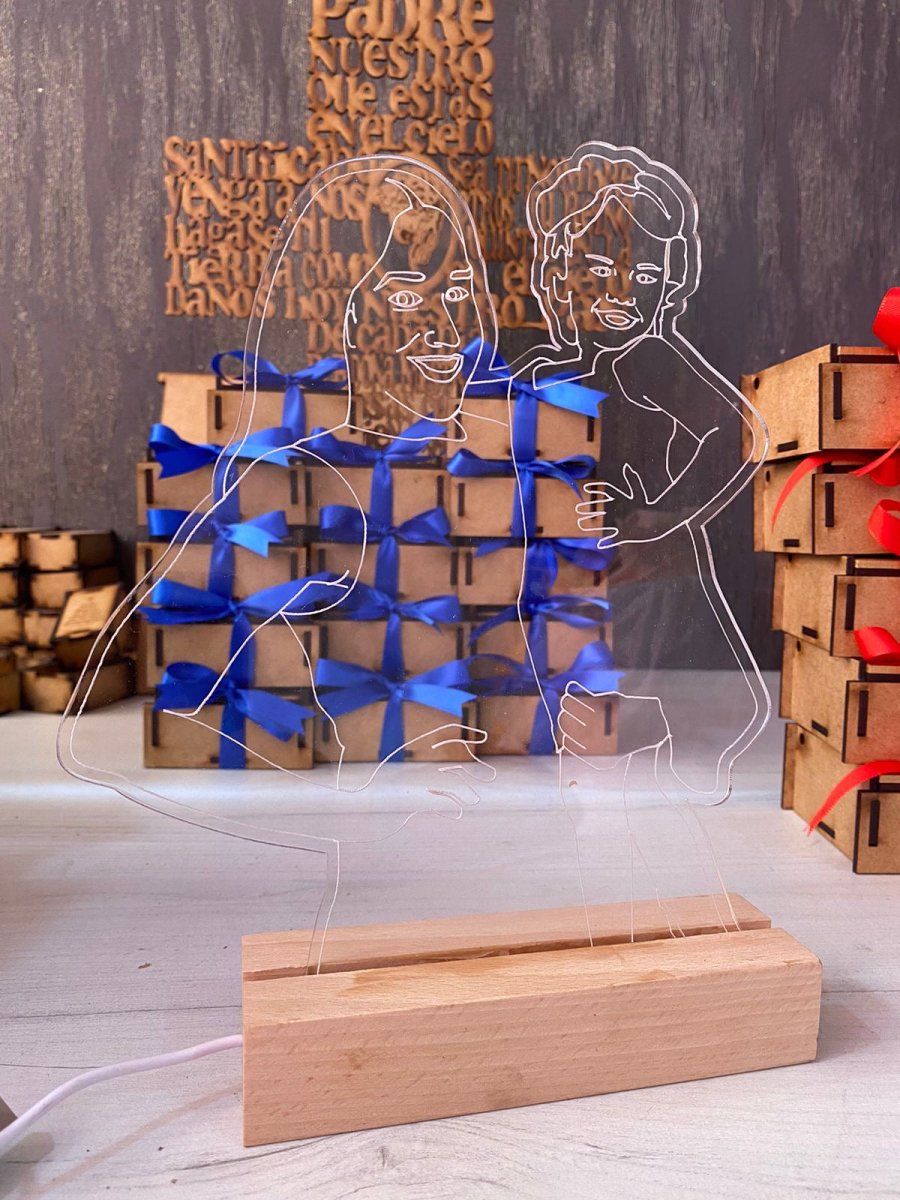 Lámpara Led personalizada para mesa de noche República Dominicana - Felt Craft RD