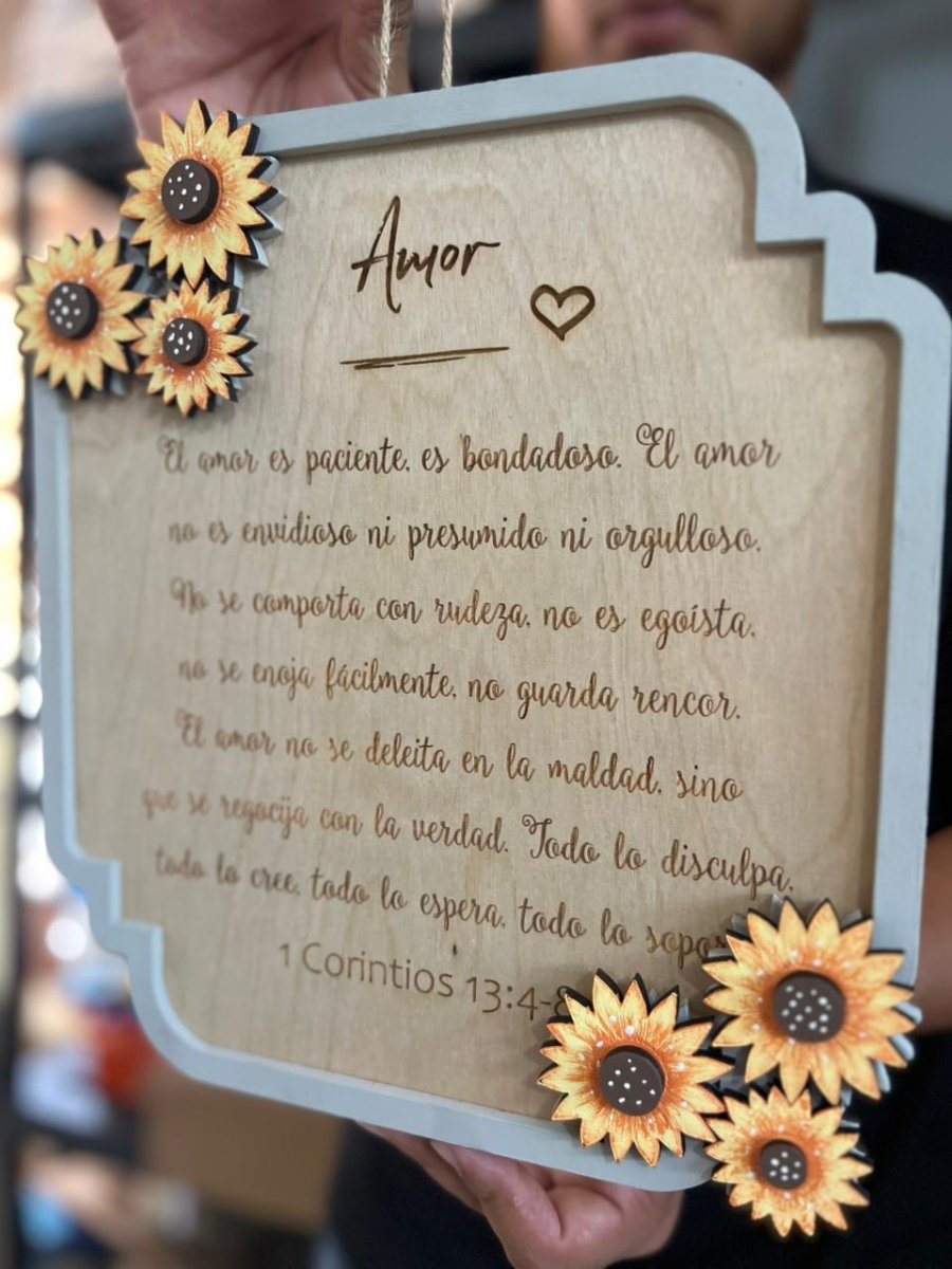 Letrero amor personalizado madera - Felt Craft RD