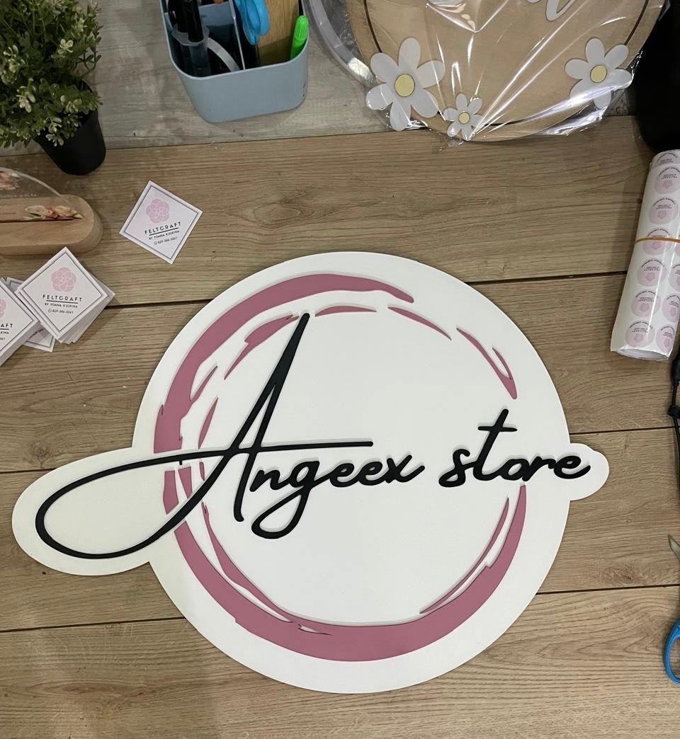 Letrero personalizado para negocio Santo Domingo - Felt Craft RD