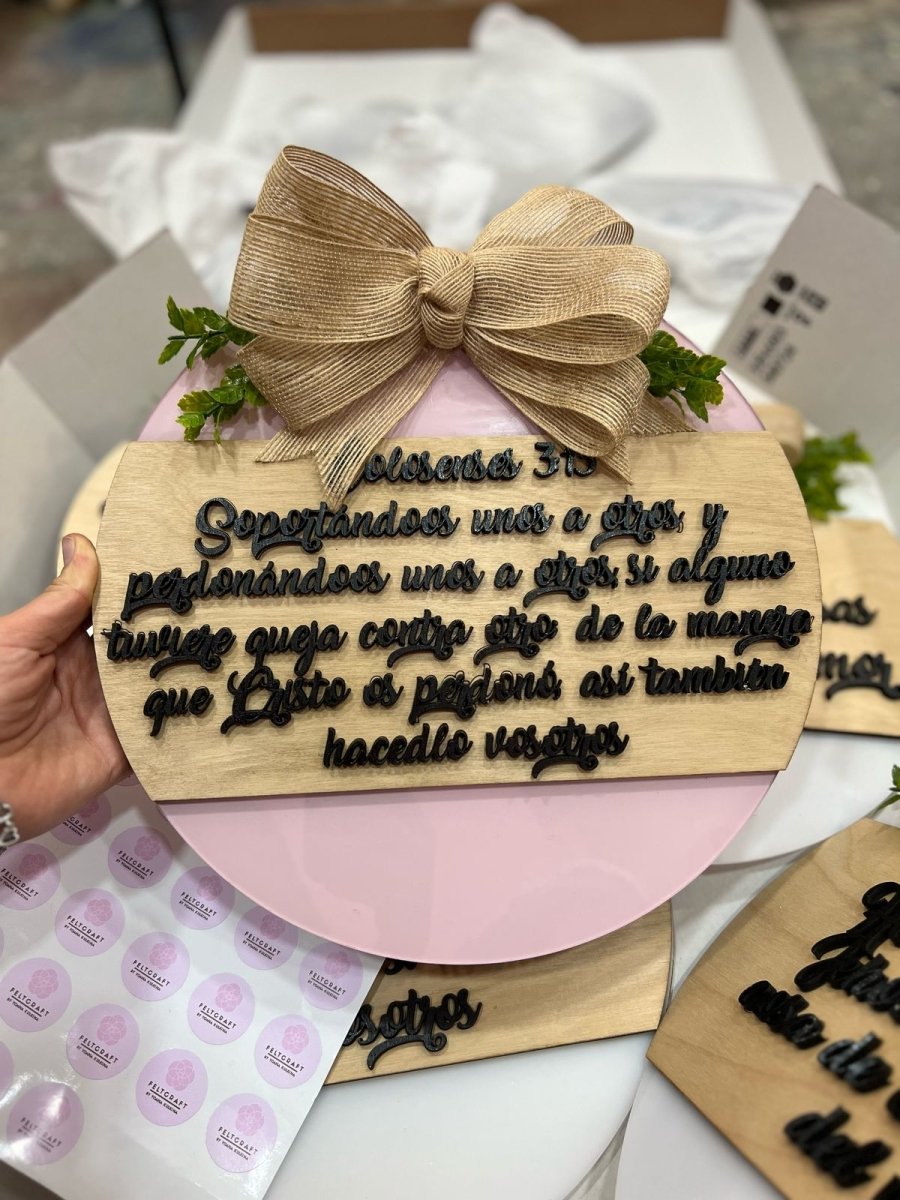 Letteros cristianos personalizados en madera - Felt Craft RD