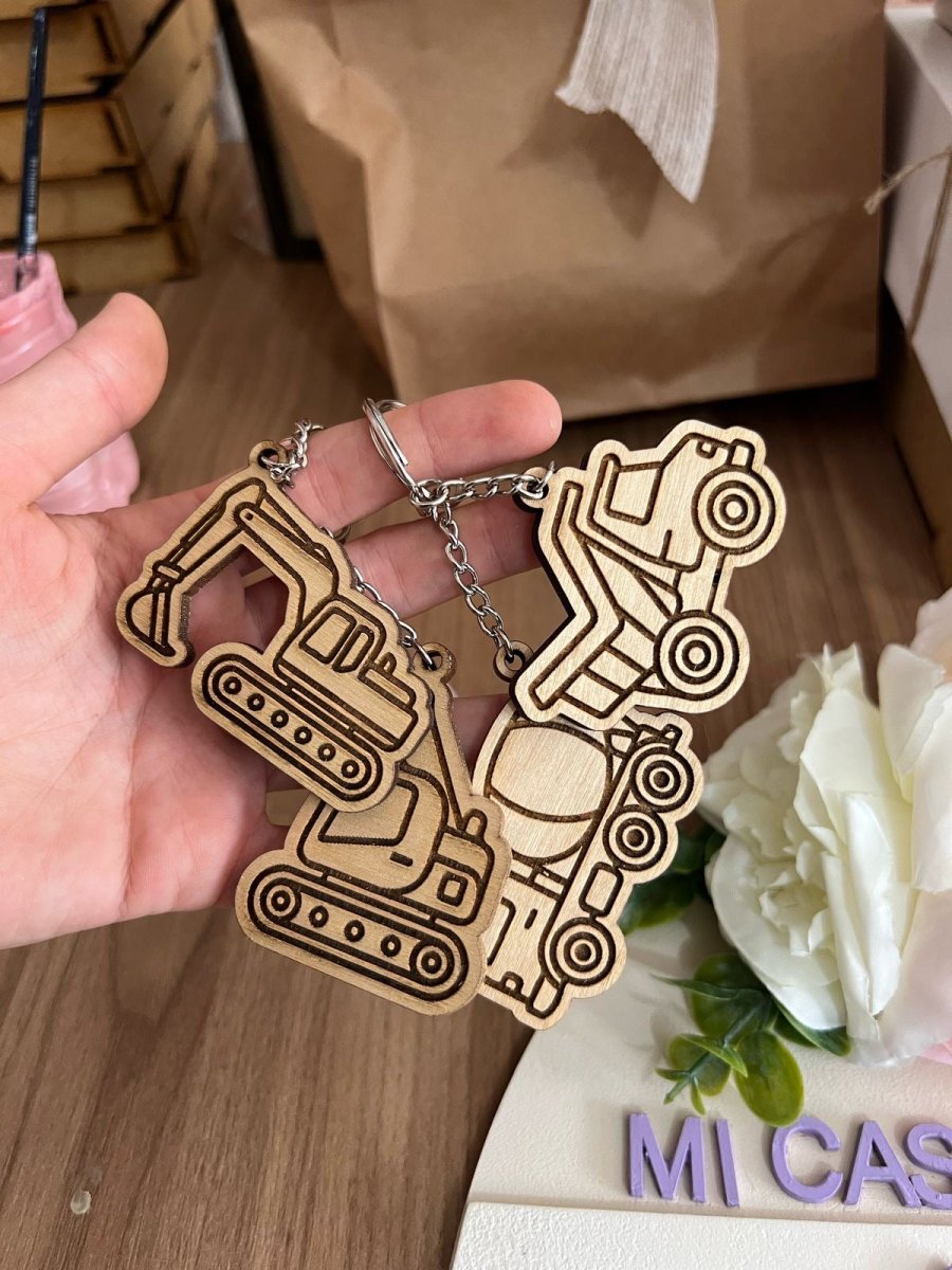 Llaveros gruas retro excavadora - Felt Craft RD