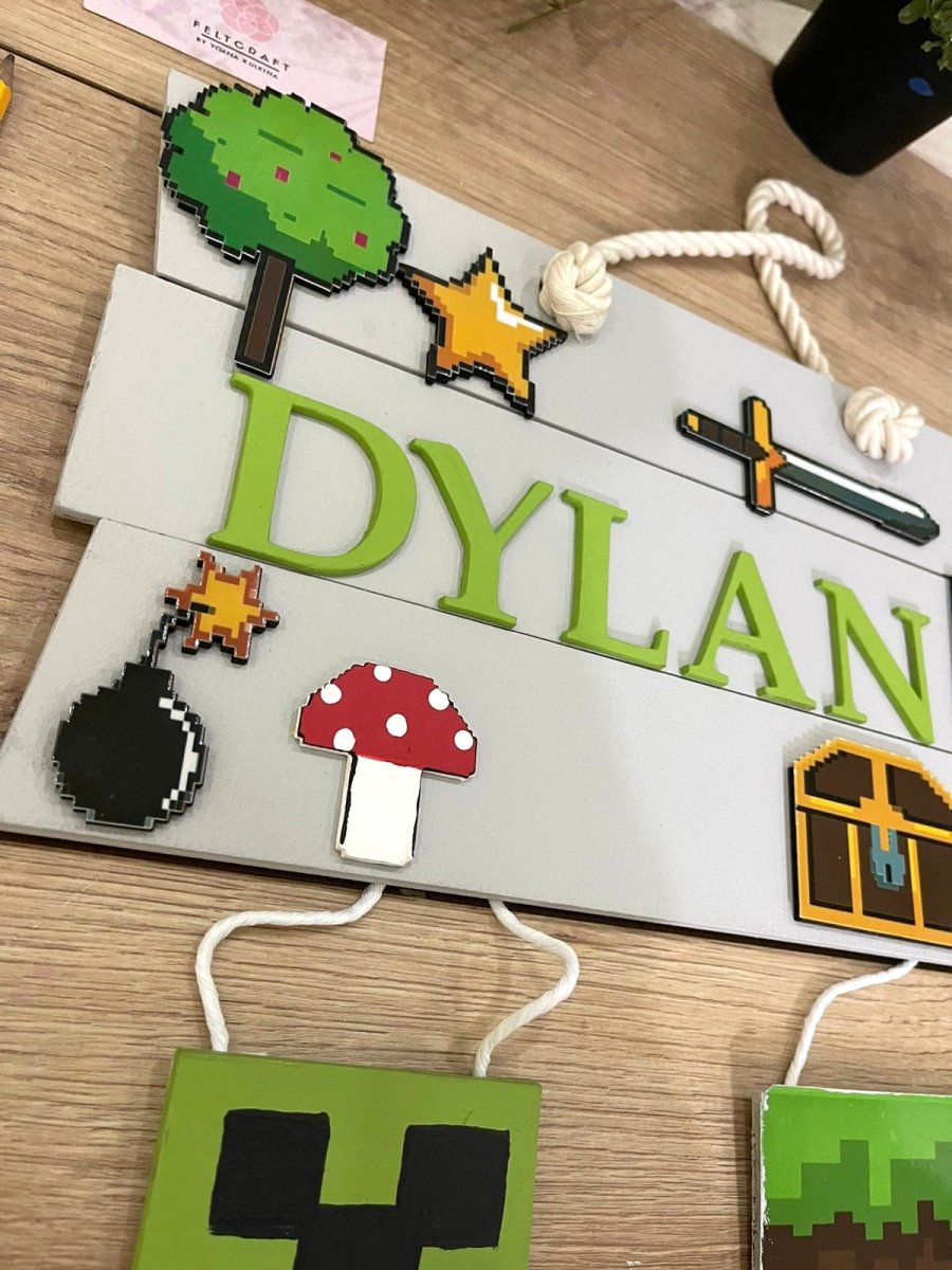 Minecraft colgante de bebe - Felt Craft RD