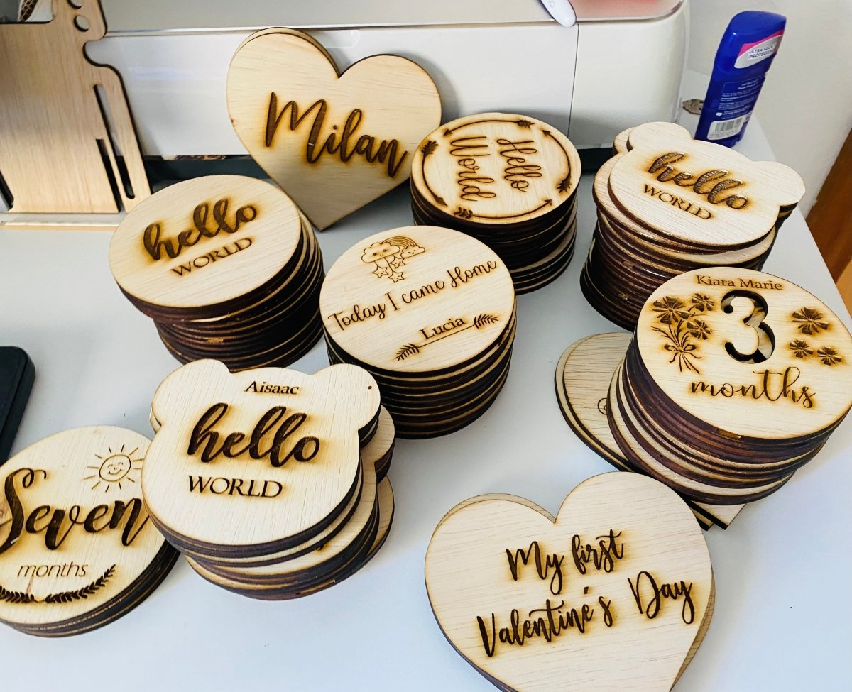 Monthly Baby Tags Girl Boy - Felt Craft RD