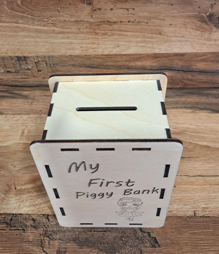 personalizada alcancia en madera